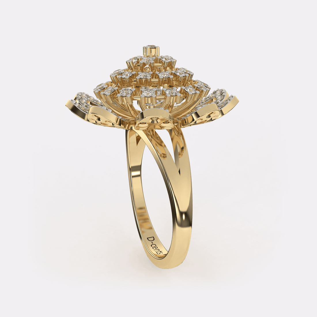 Heavenly Large Diamond Cocktail Ring