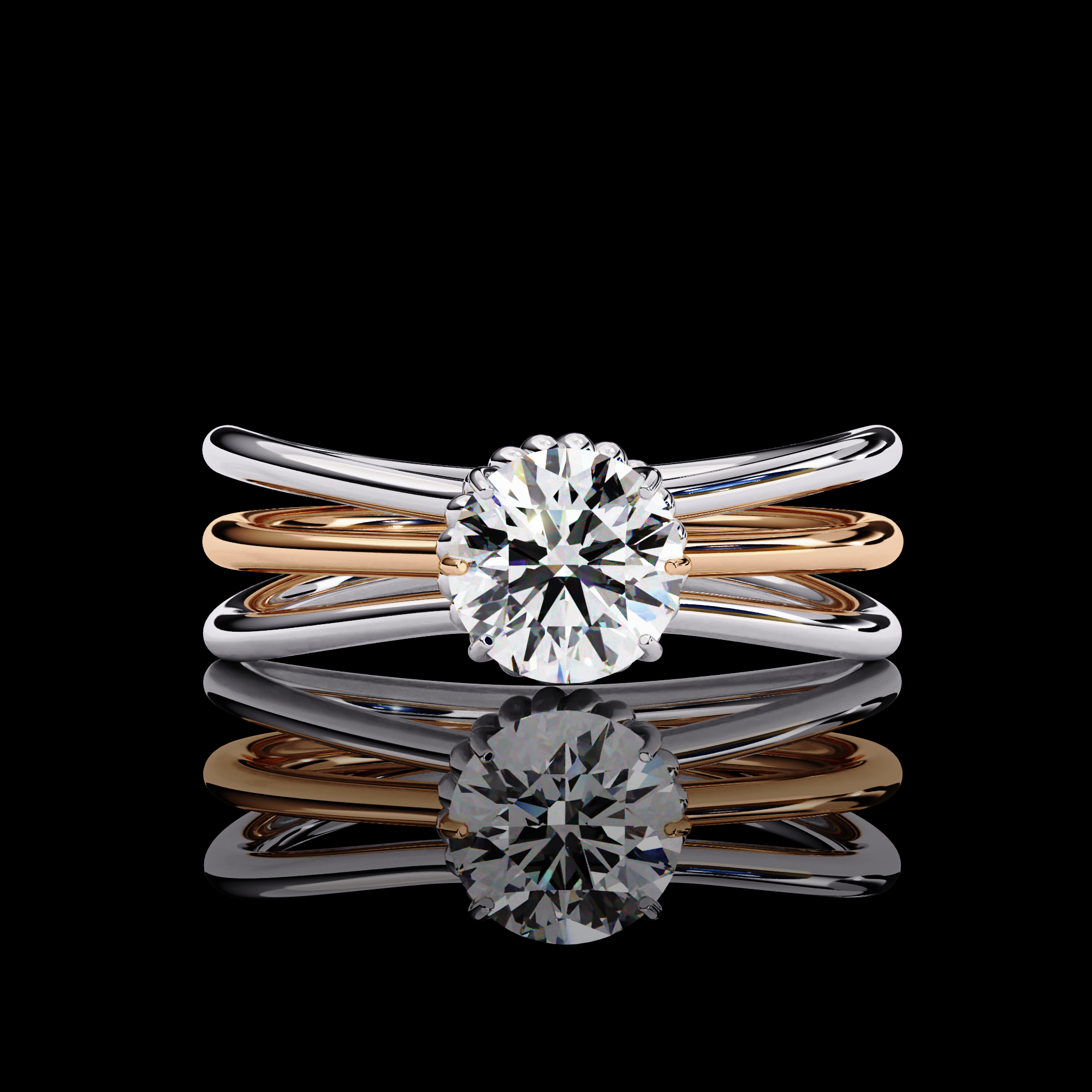 1 carat solitaire lab grown diamond ring