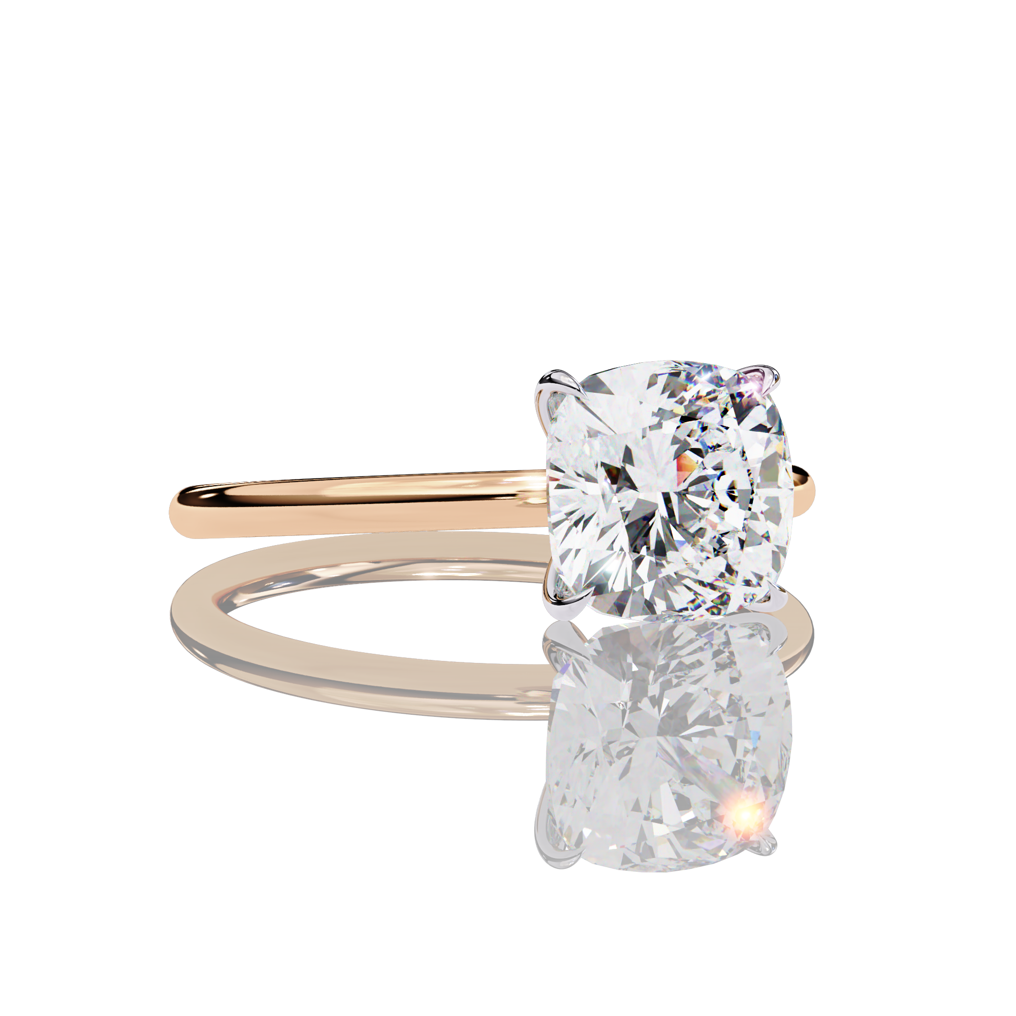 2.50 carats Solitaire Cushion Diamond Ring