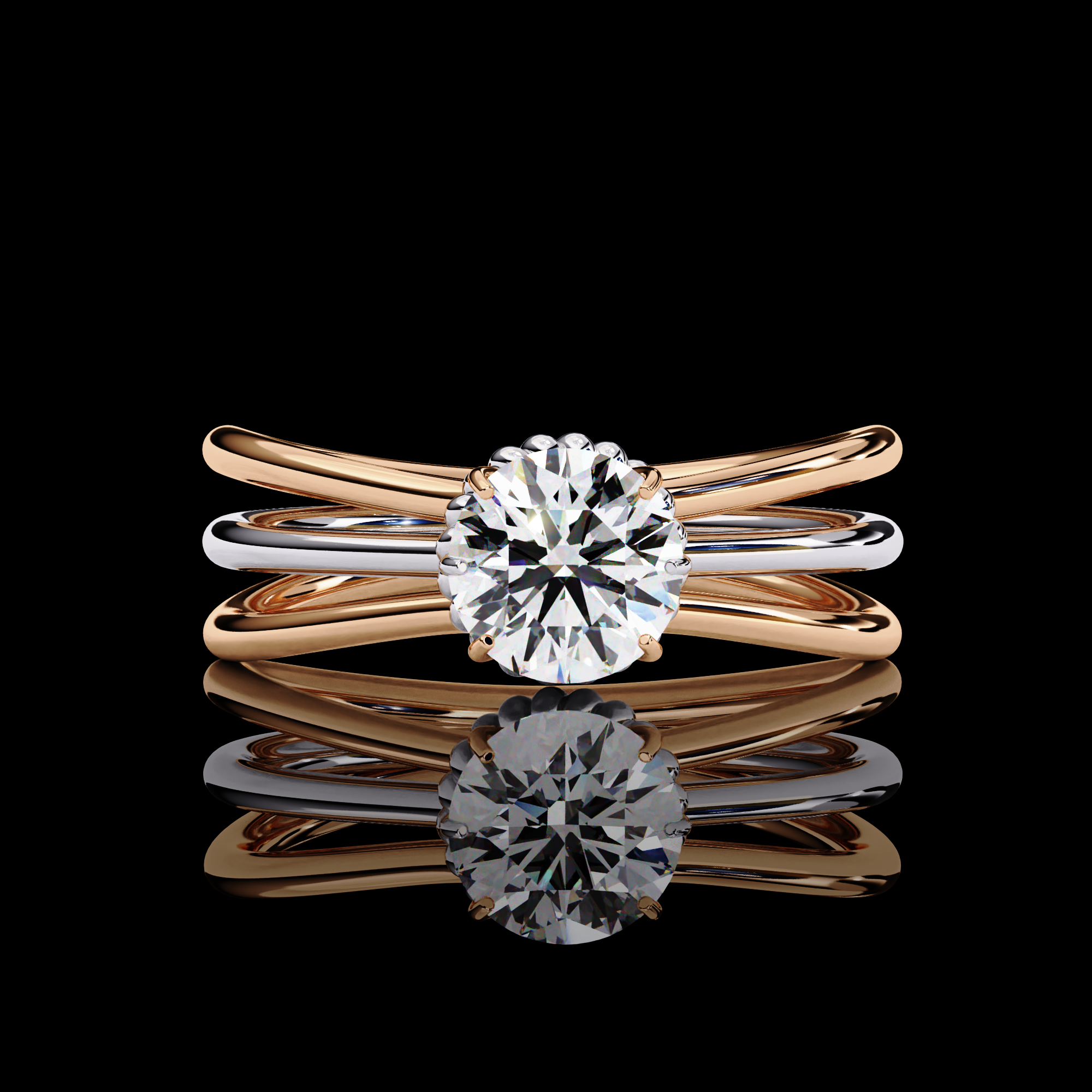 1 carat solitaire lab grown diamond ring