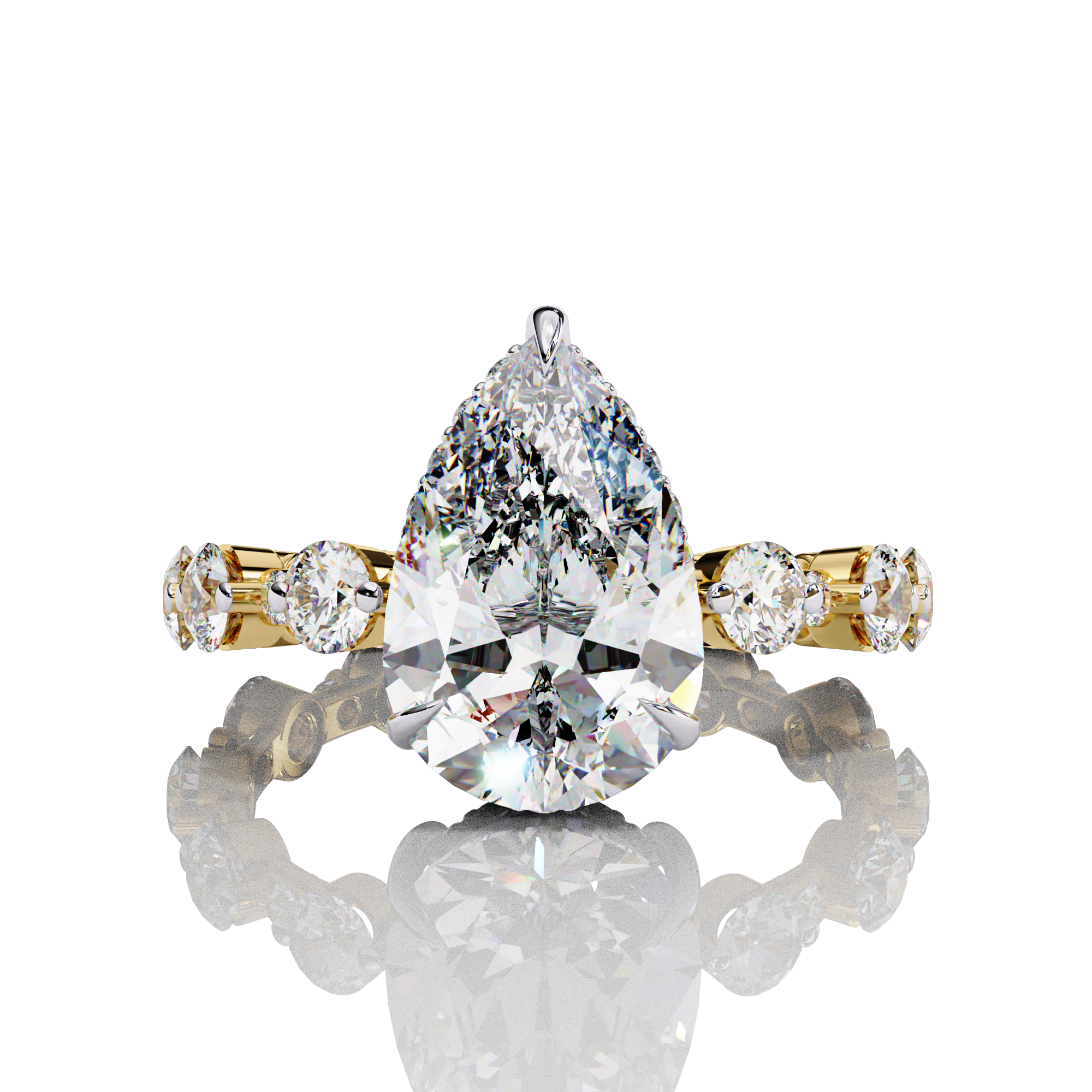 3 carats Solitaire ring with Diamond Ring