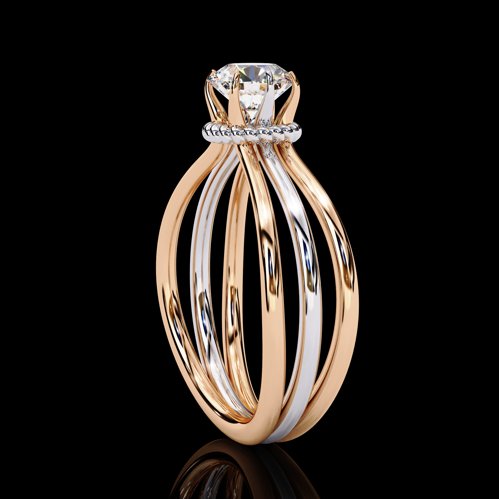 1 carat solitaire lab grown diamond ring