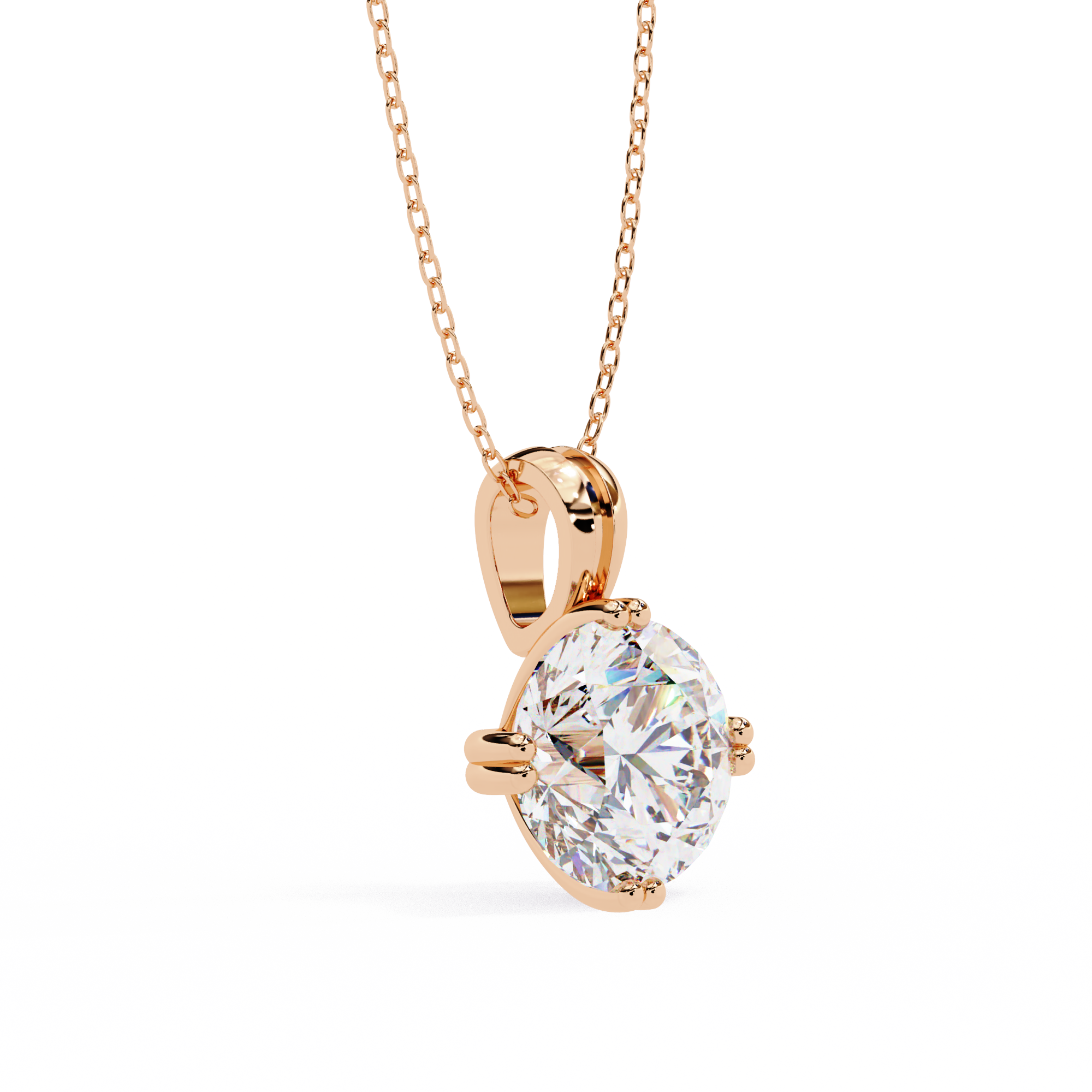 2 Carats Lab Grown Diamond pendant
