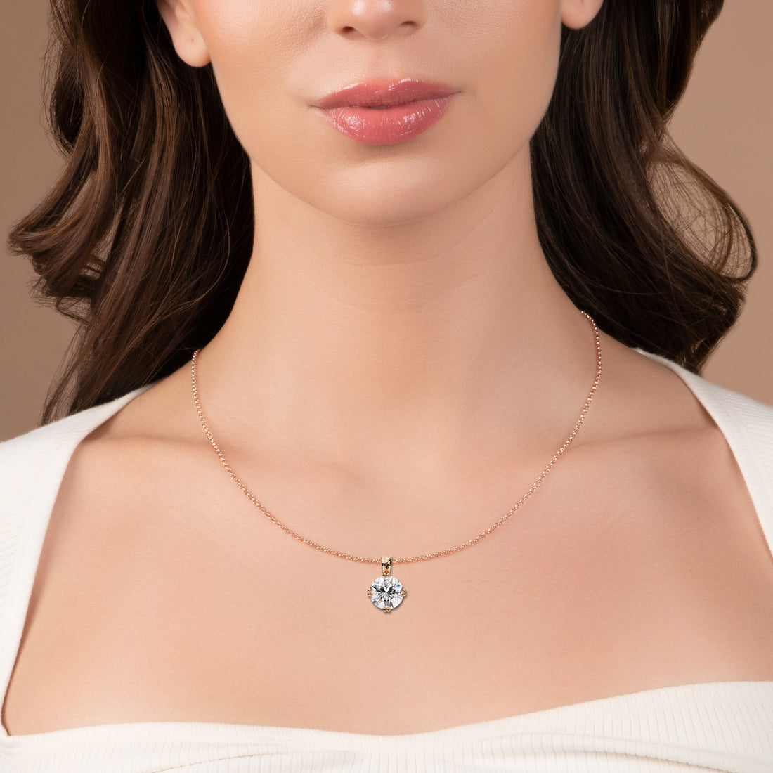 2 Carats Lab Grown Diamond pendant