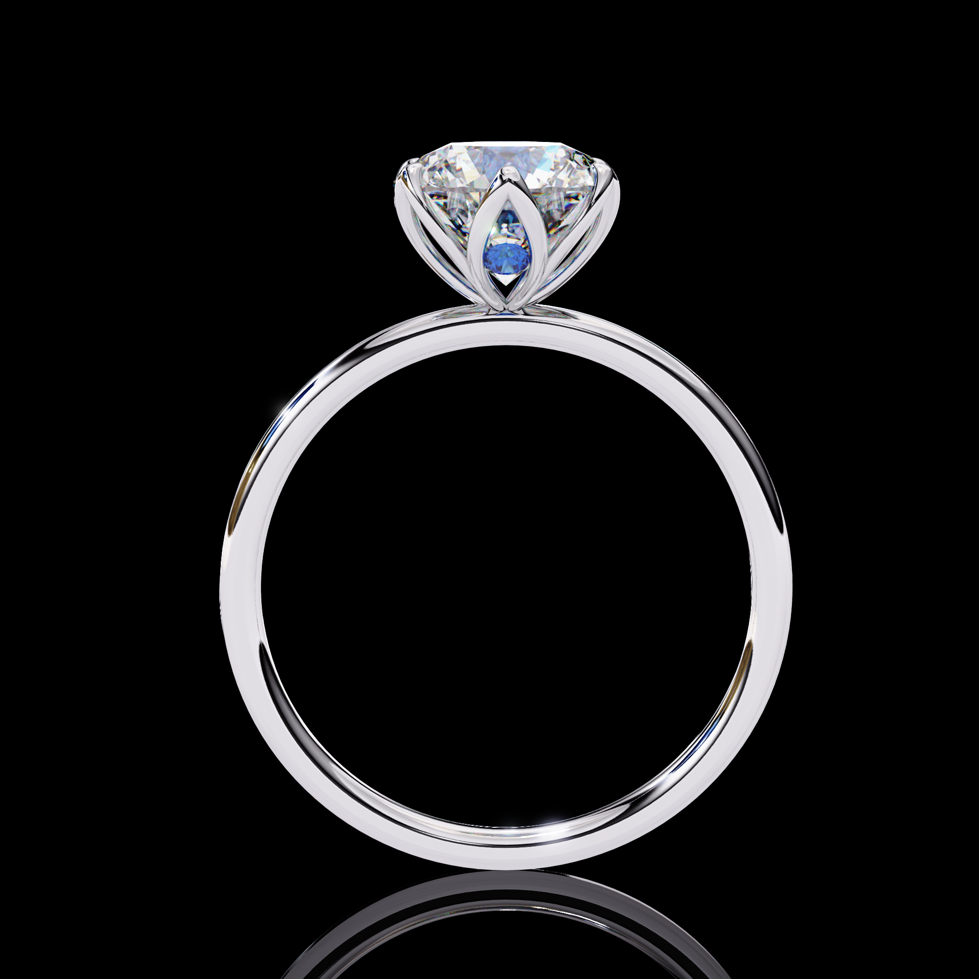 2 carats Round Solitaire Diamond Ring