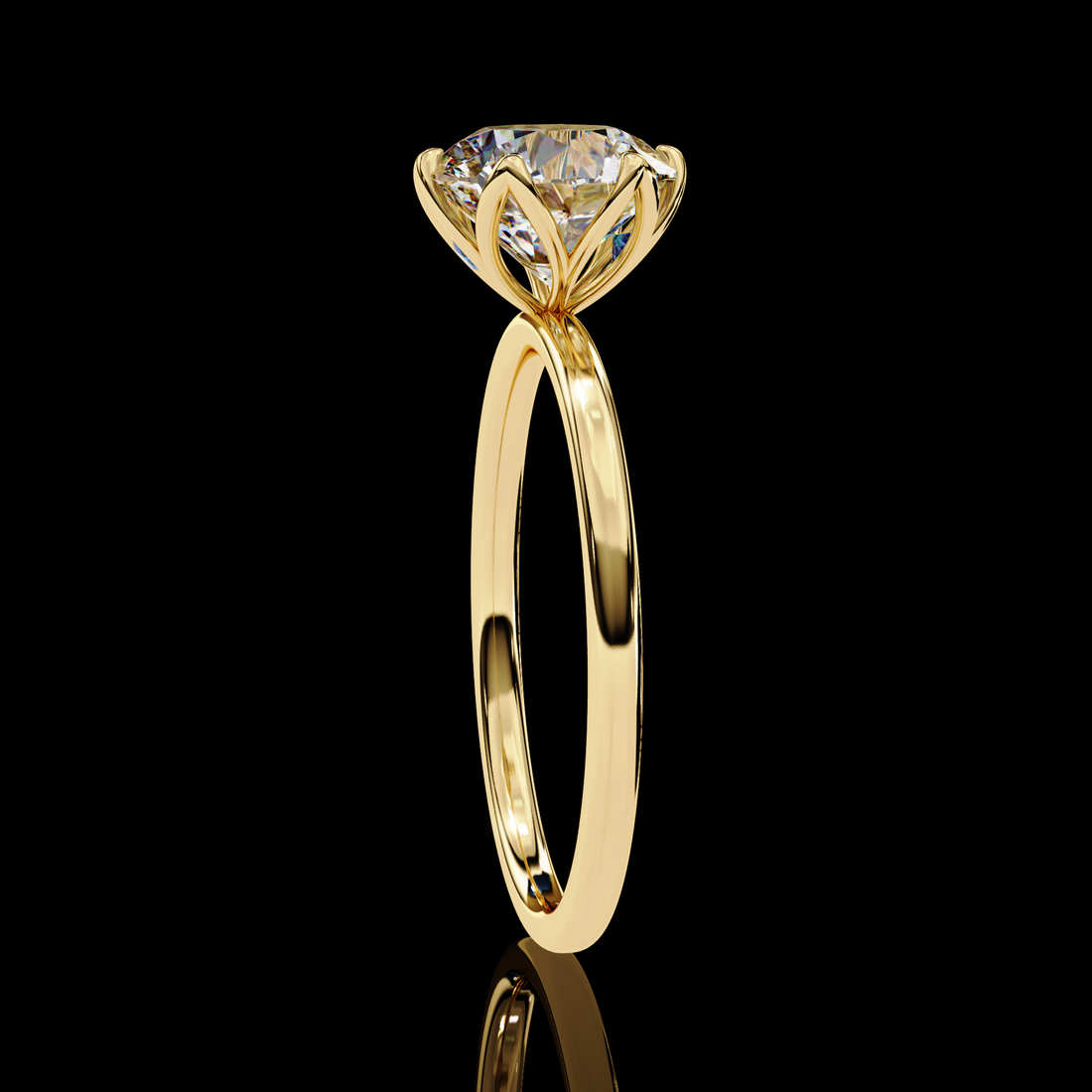 2 carats Round Solitaire Diamond Ring