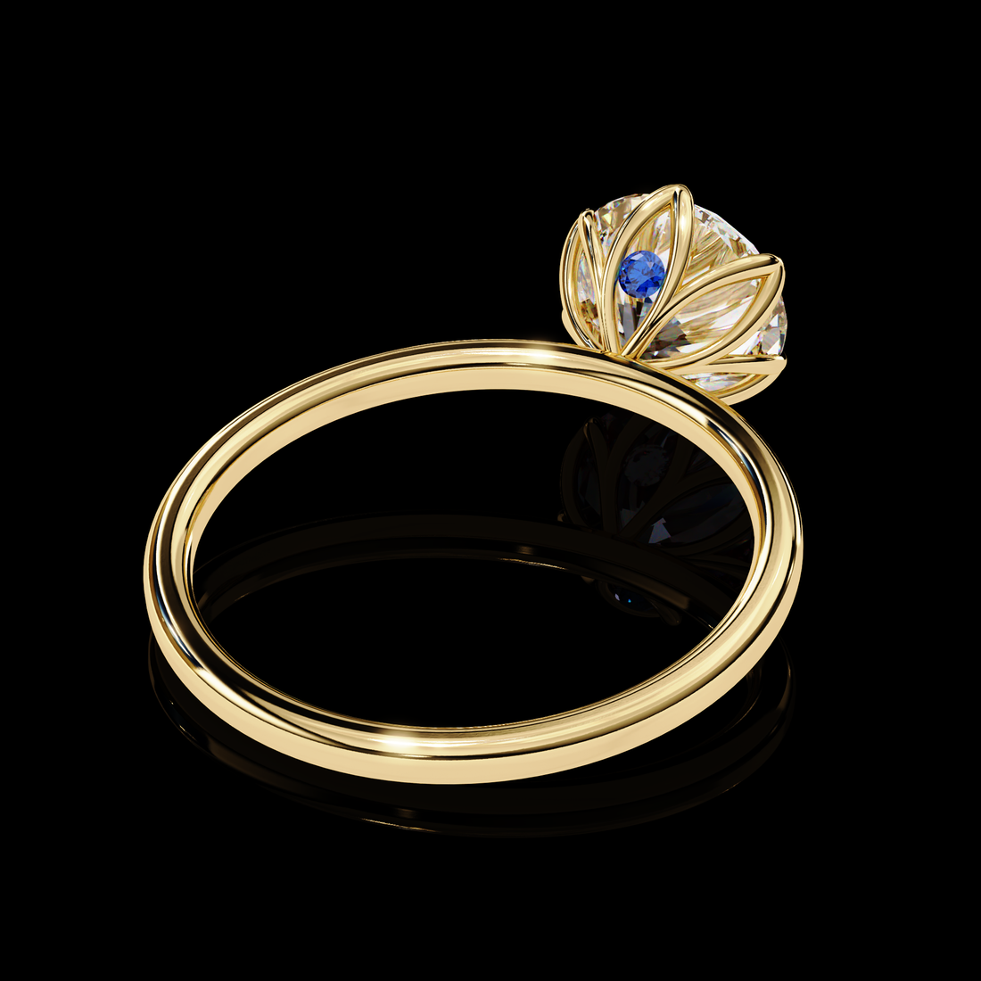 2 carats Round Solitaire Diamond Ring