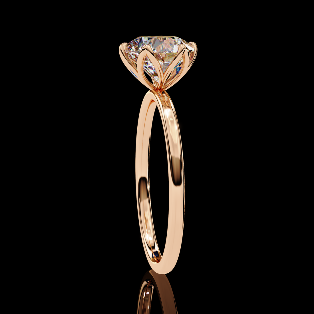 2 carats Round Solitaire Diamond Ring