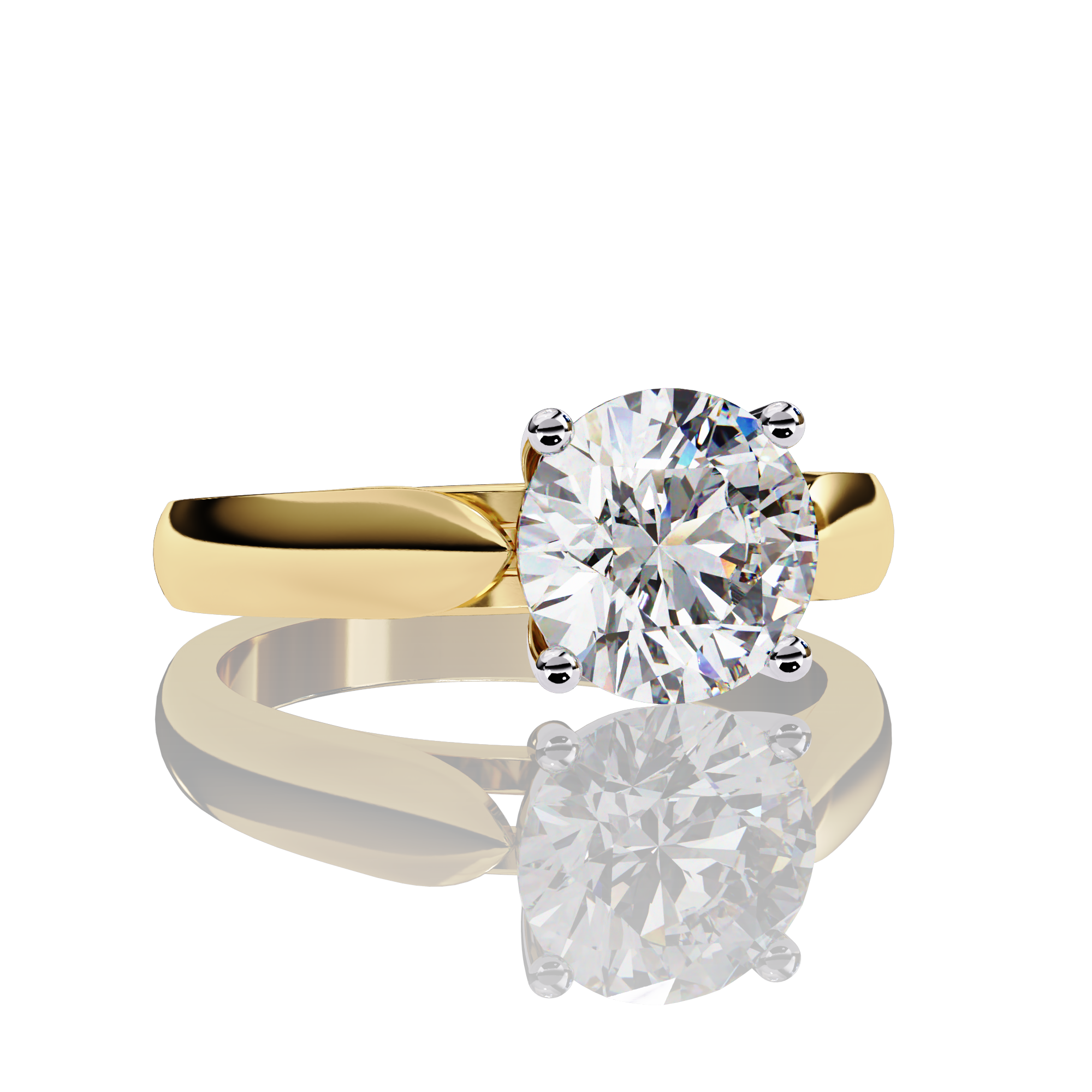 2 carats Round Solitaire Ring