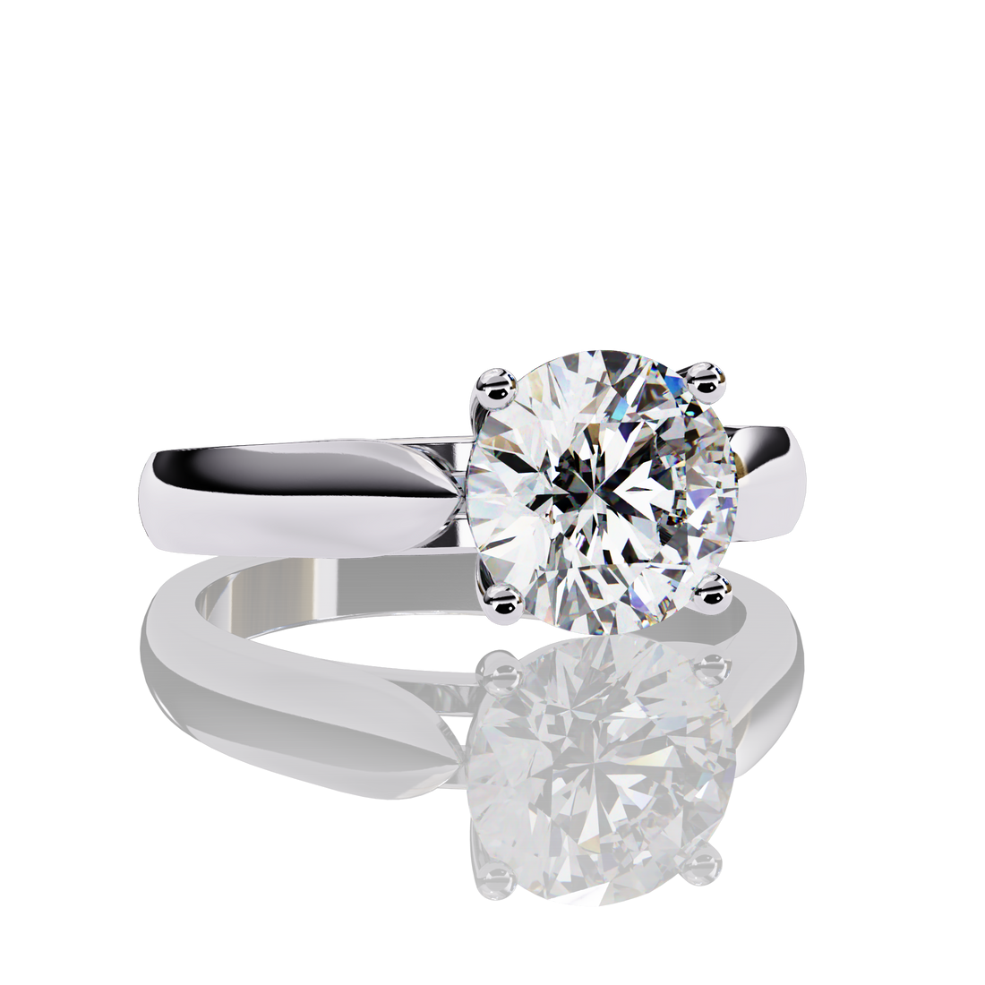 2 carats Round Solitaire Ring