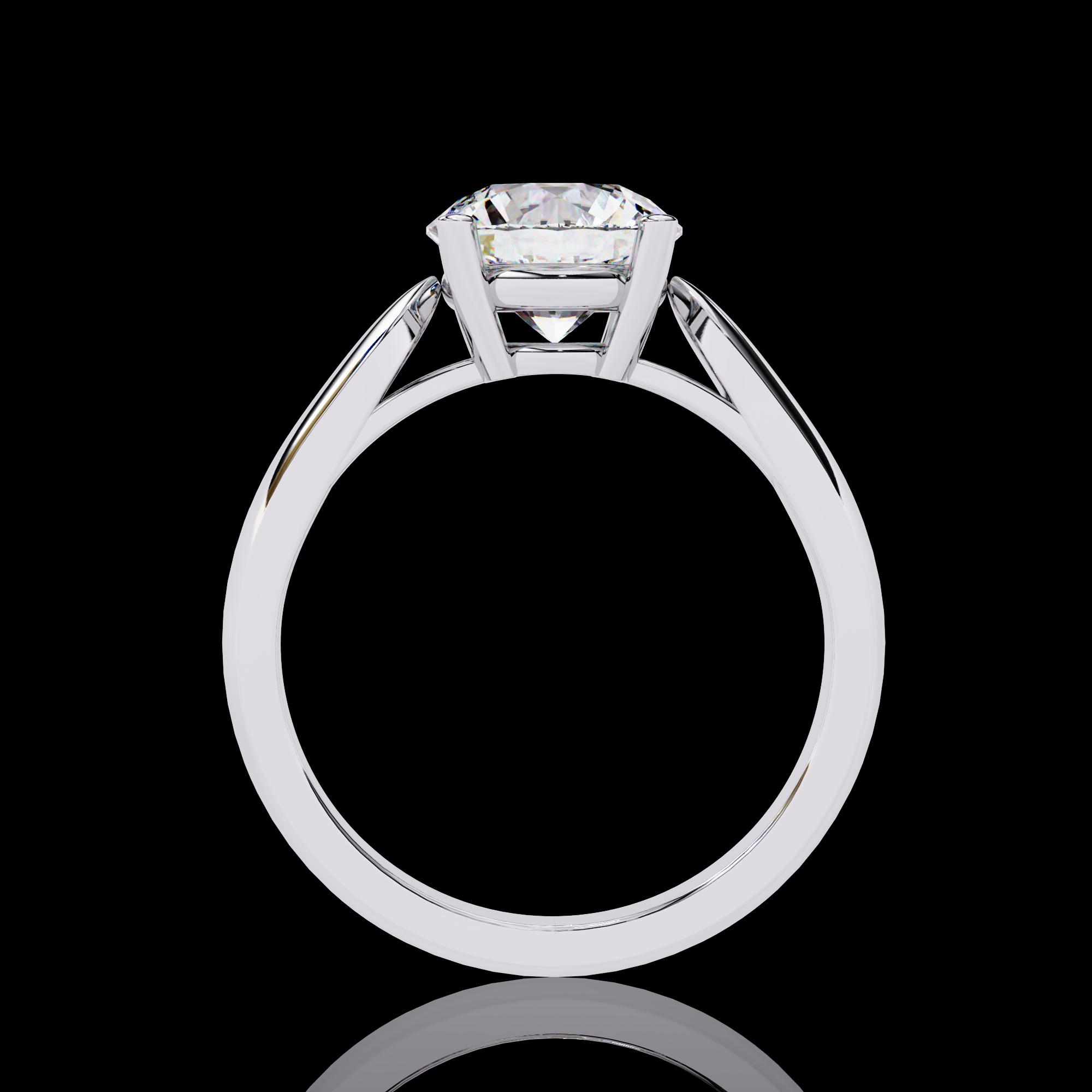 2 carats Round Solitaire Ring