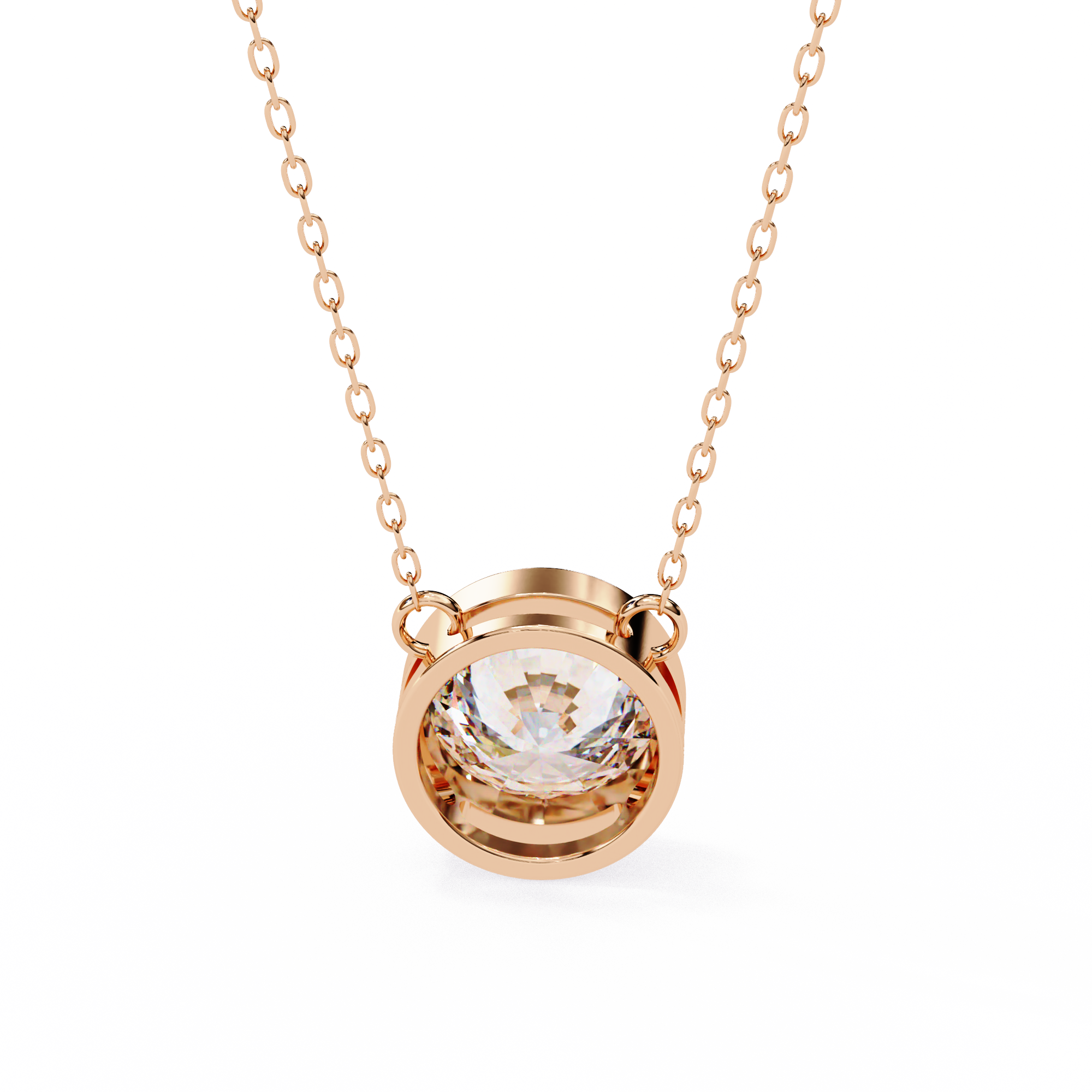 Bezel Round Diamond pendant