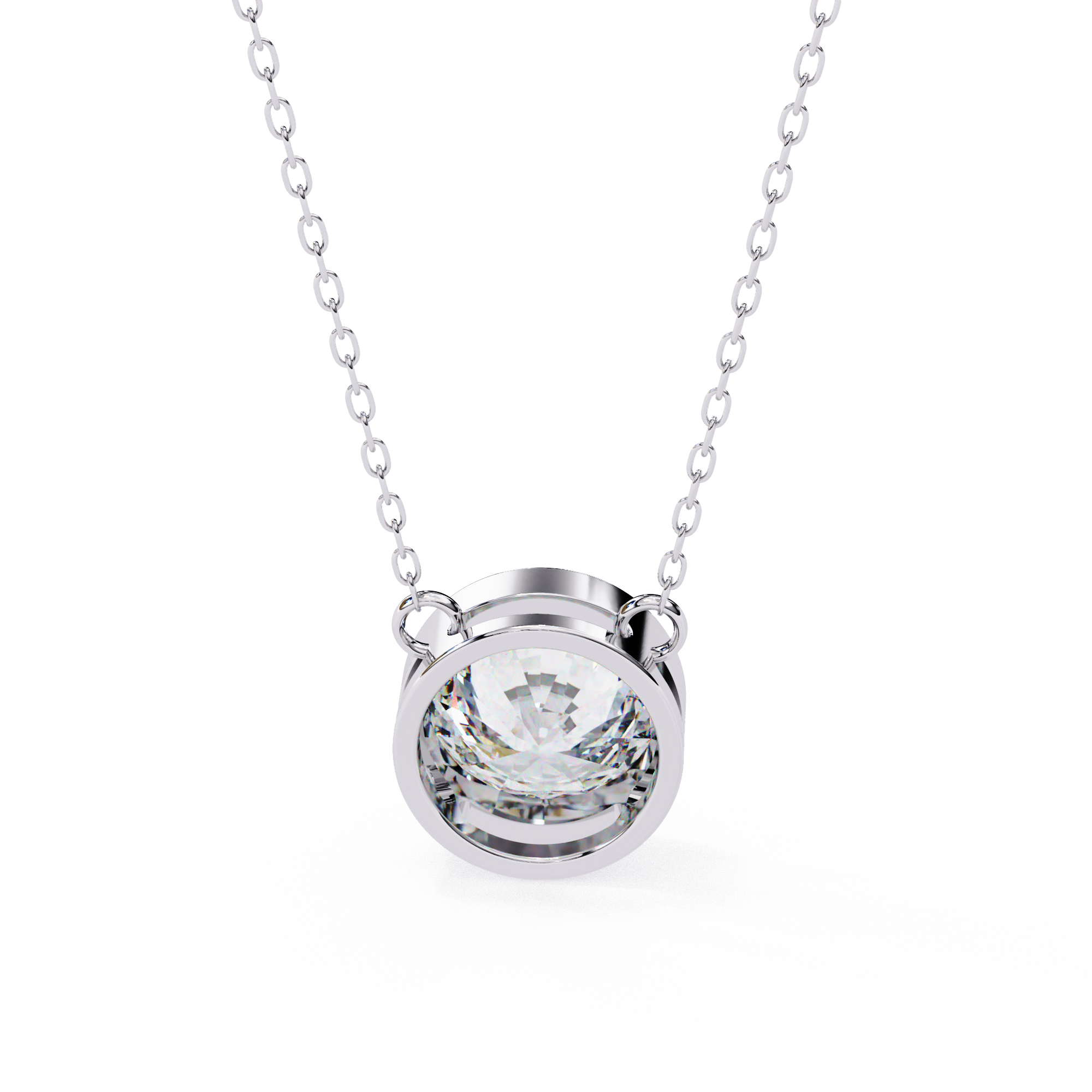Bezel Round Diamond pendant