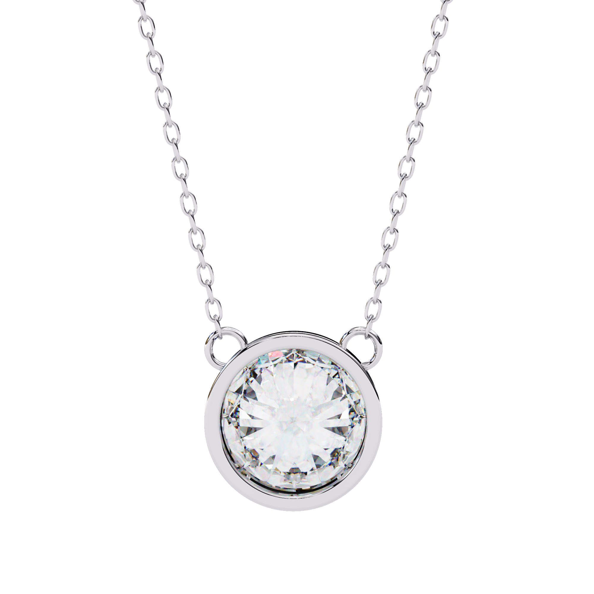 Bezel Round Diamond pendant