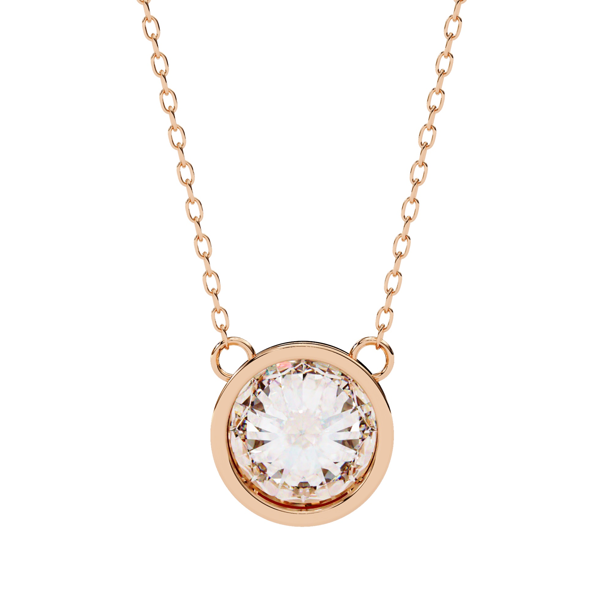 Bezel Round Diamond pendant