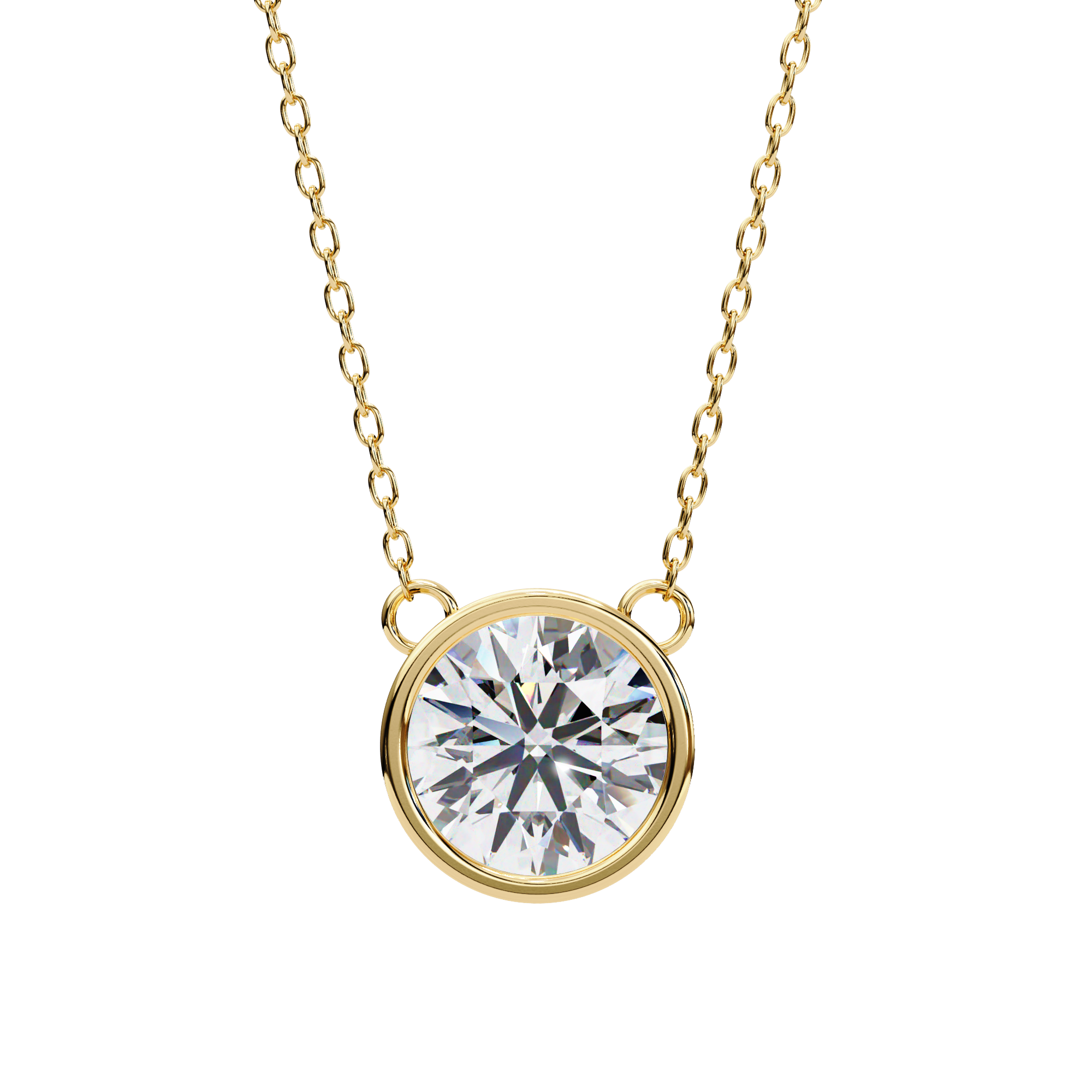 Bezel Round Diamond pendant