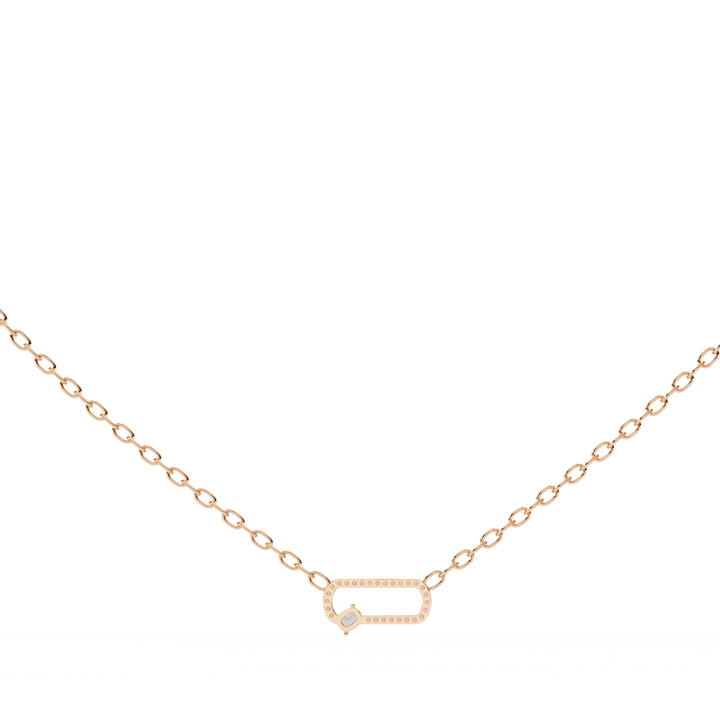 Loop Diamond pendant with chain