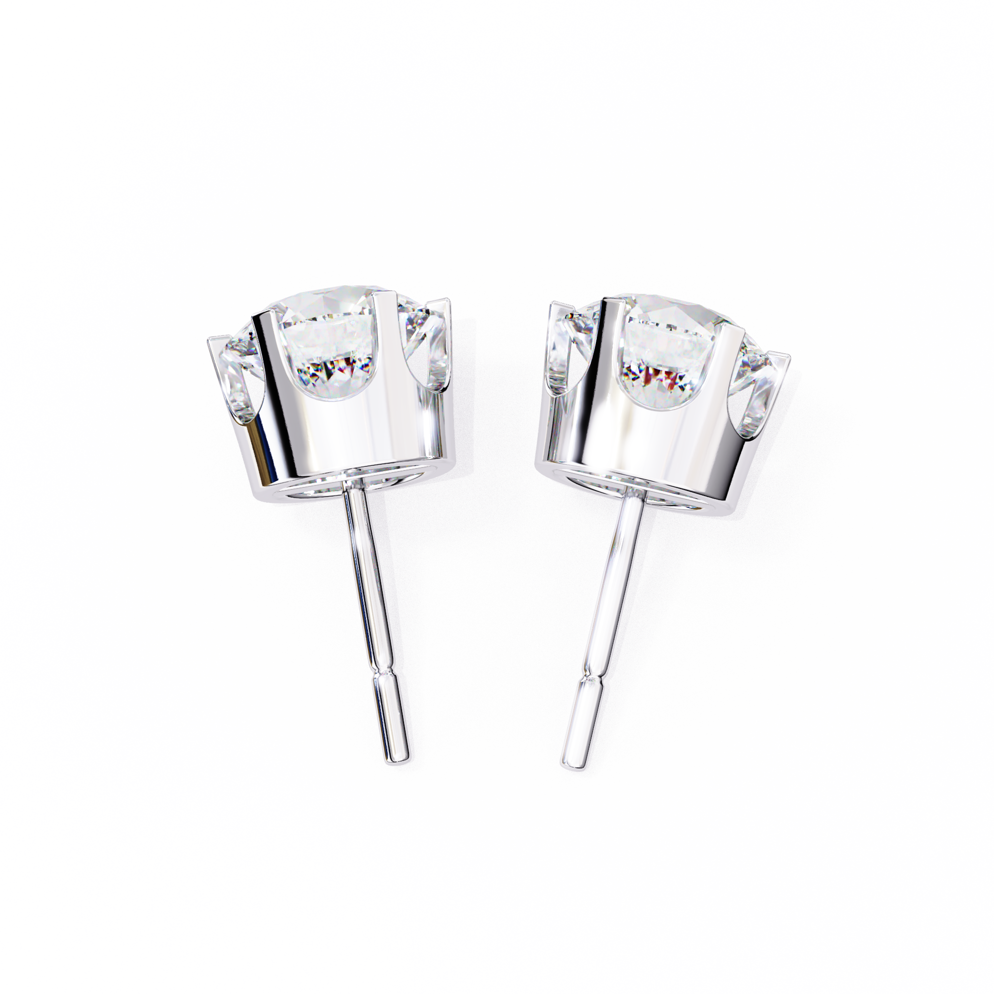 2.50 cts Round Lab Grown Diamond Studs