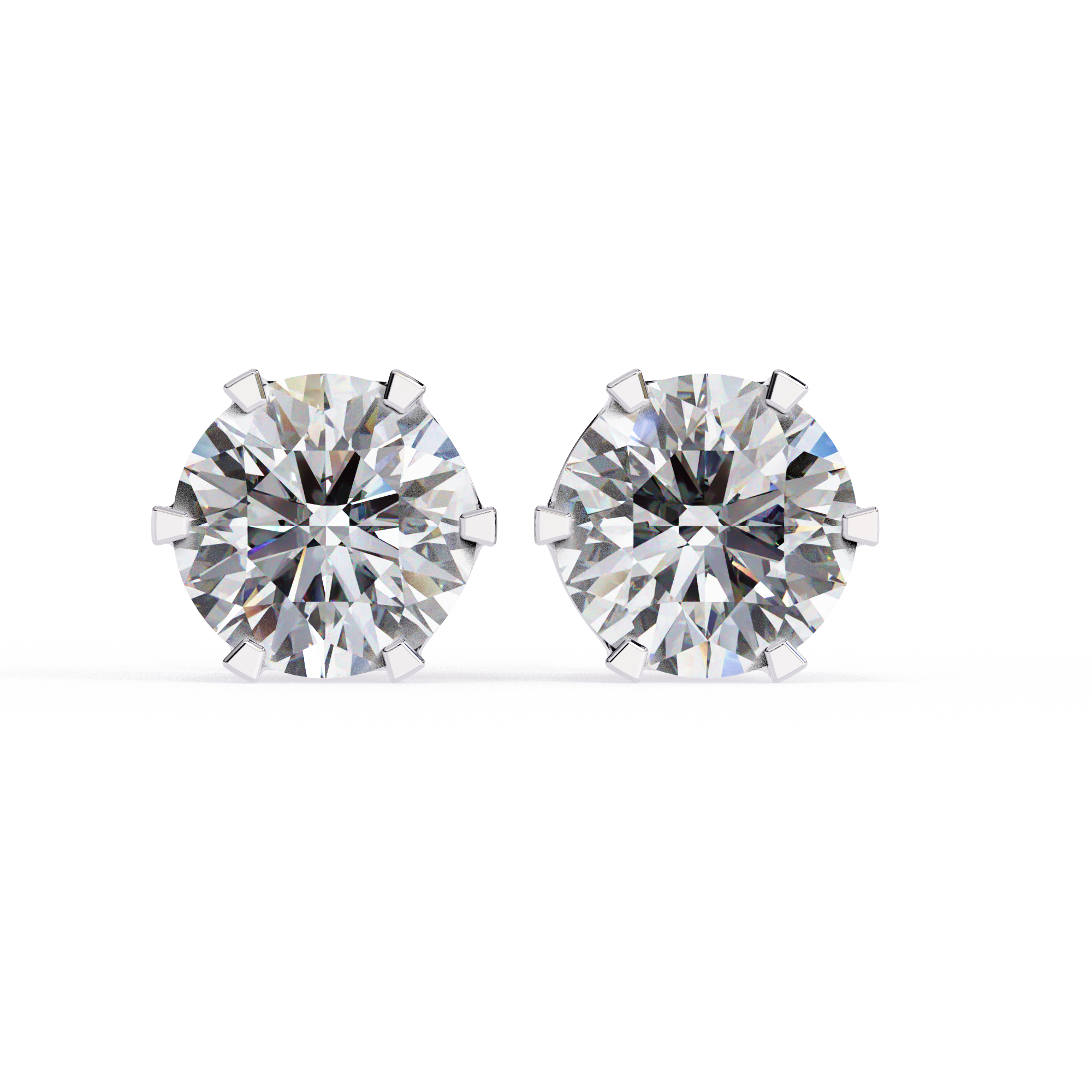 2.50 cts Round Lab Grown Diamond Studs