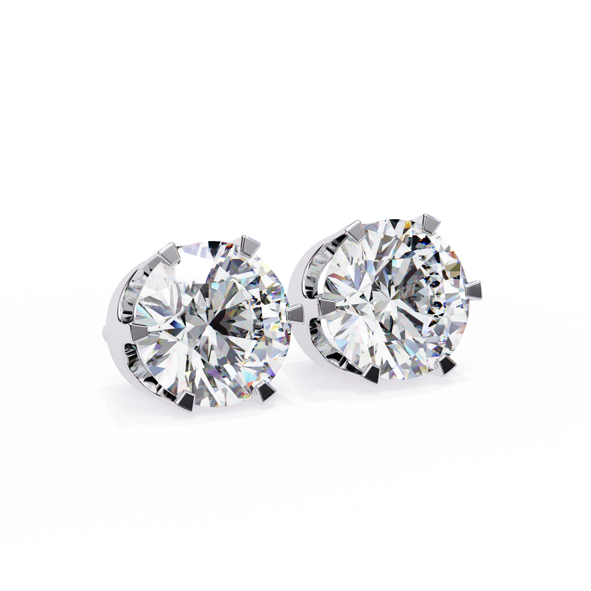 2.50 cts Round Lab Grown Diamond Studs