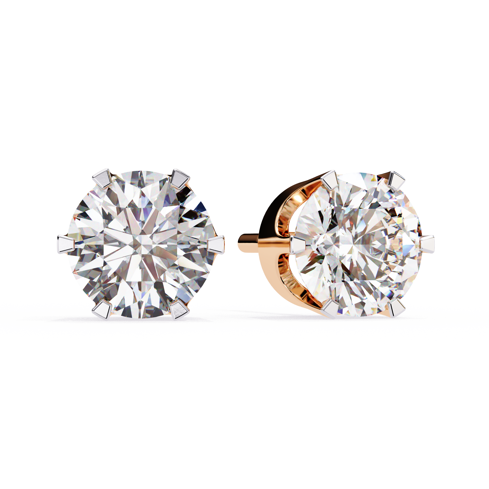 2.50 cts Round Lab Grown Diamond Studs