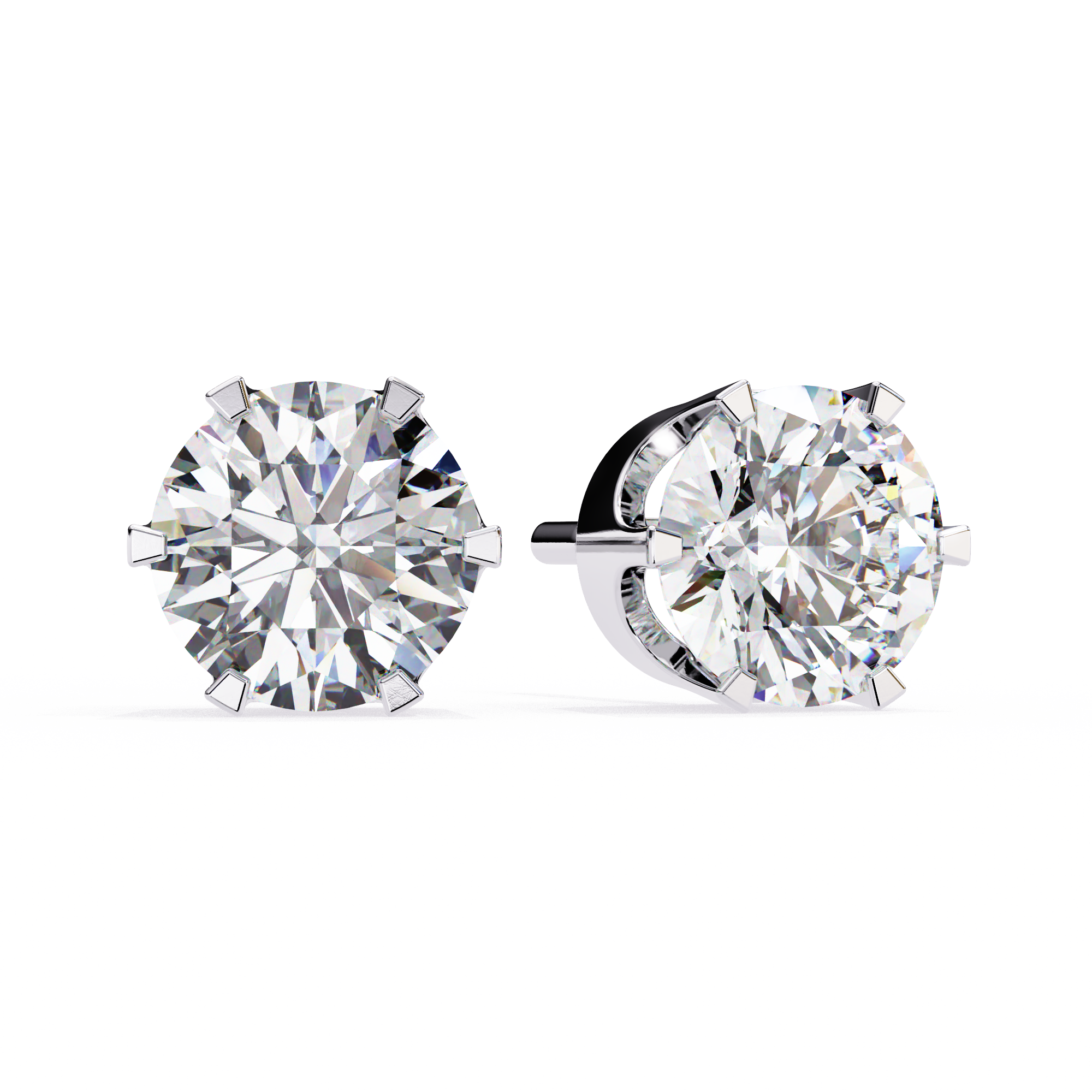 2.50 cts Round Lab Grown Diamond Studs