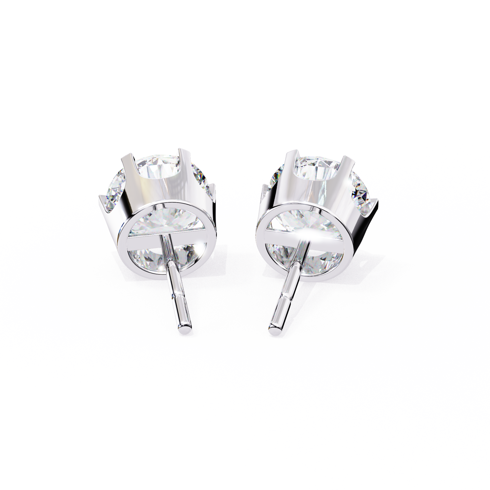 2.50 cts Round Lab Grown Diamond Studs