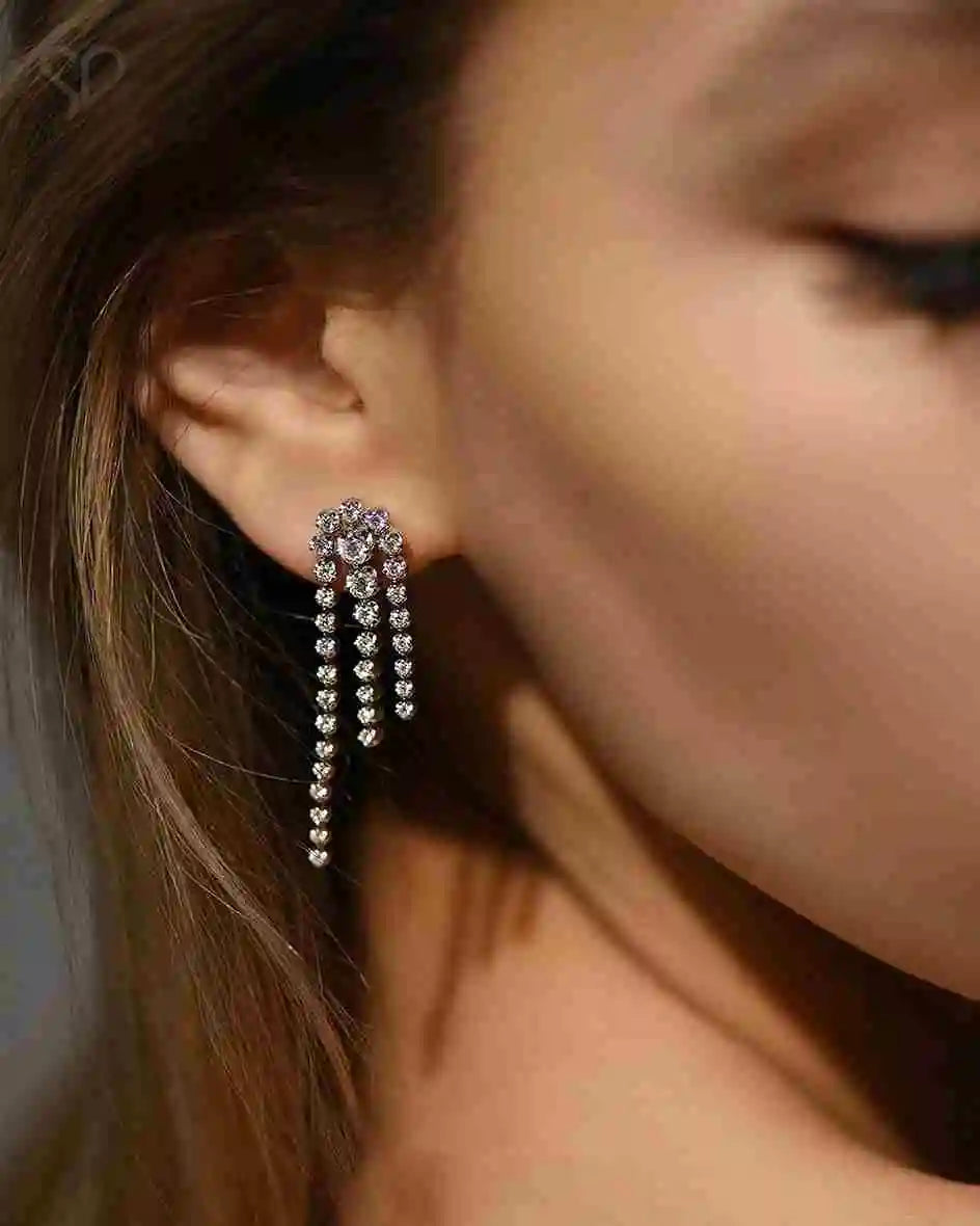 Lab grown Solitaire Earrings