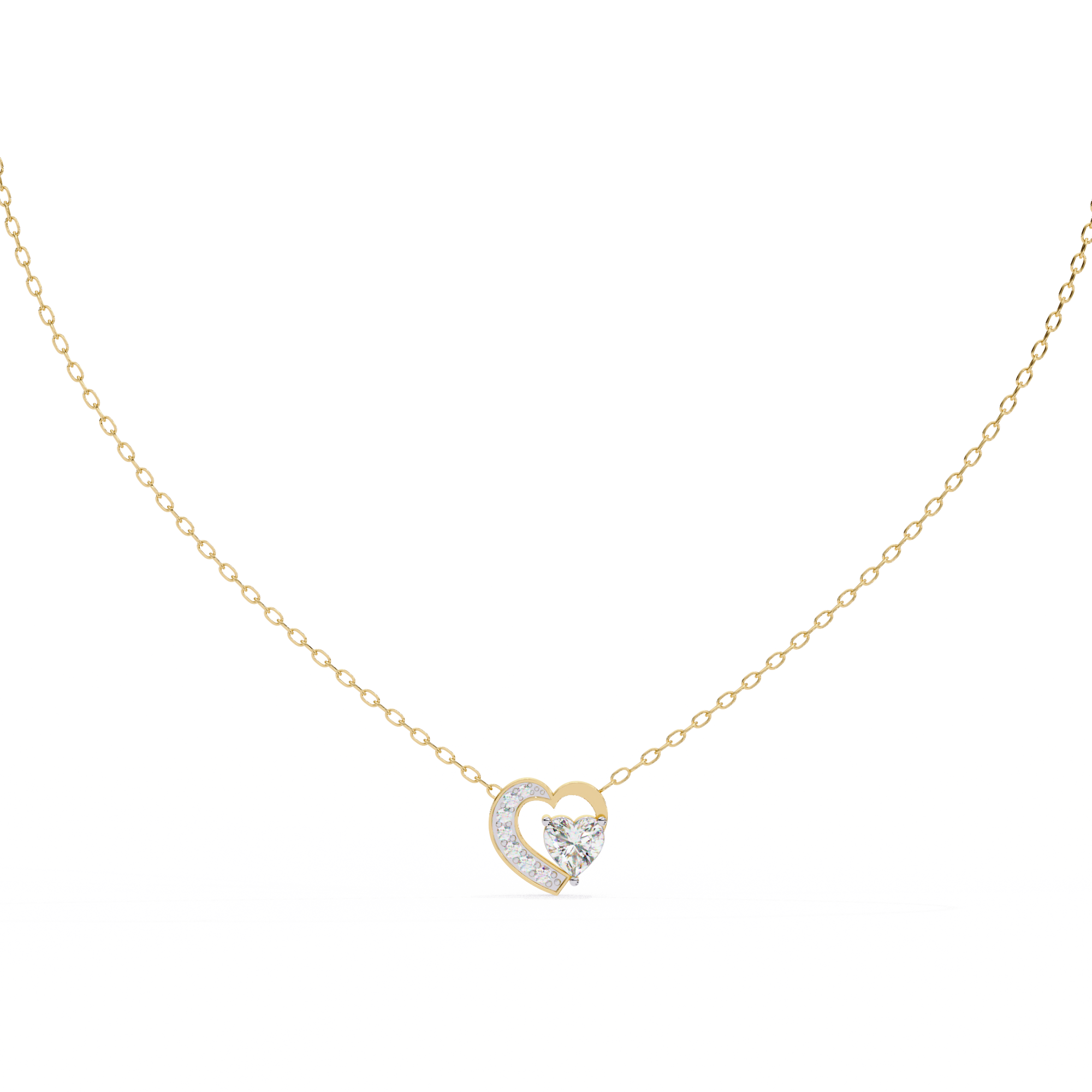 Hanging Heart Diamond Pendant