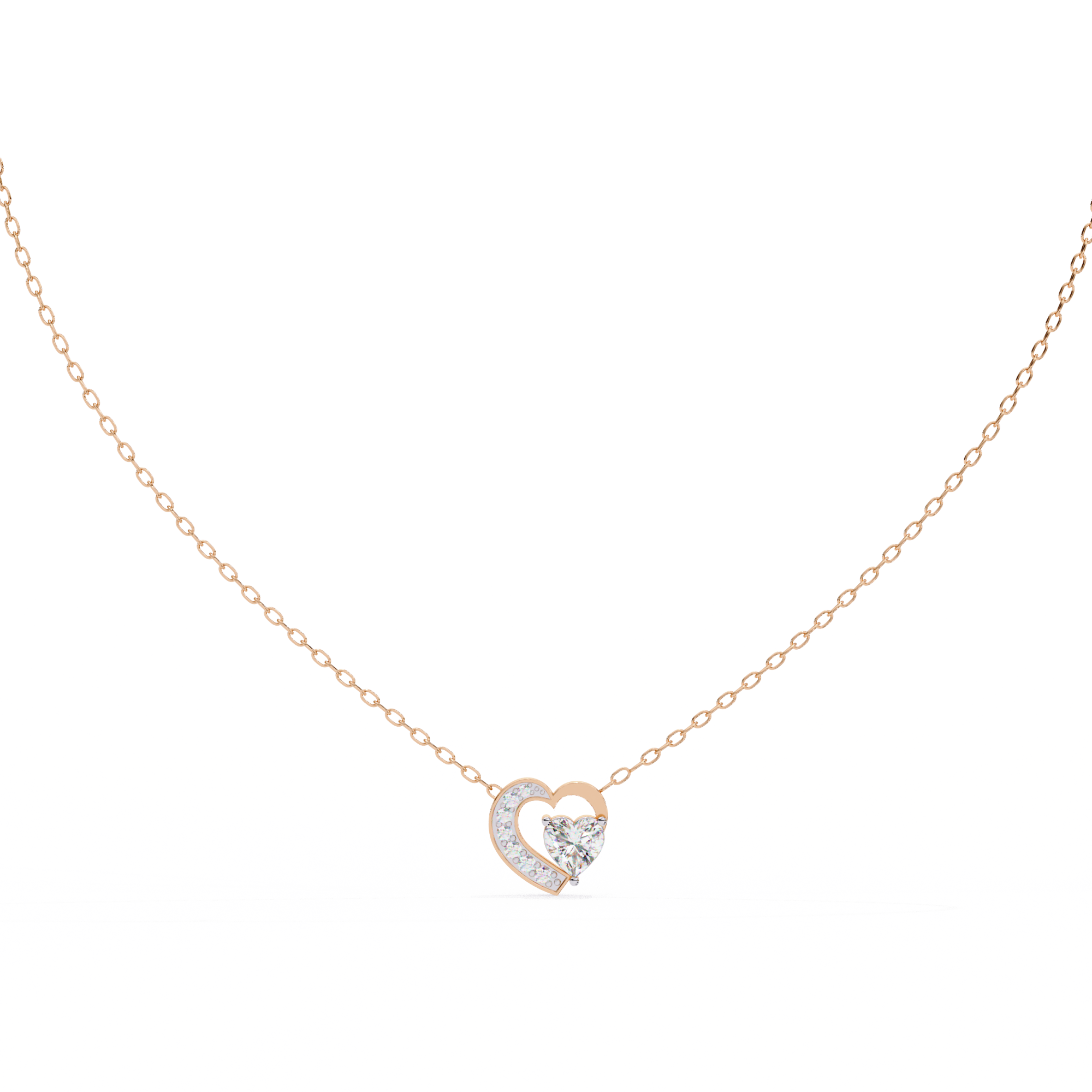 Hanging Heart Diamond Pendant