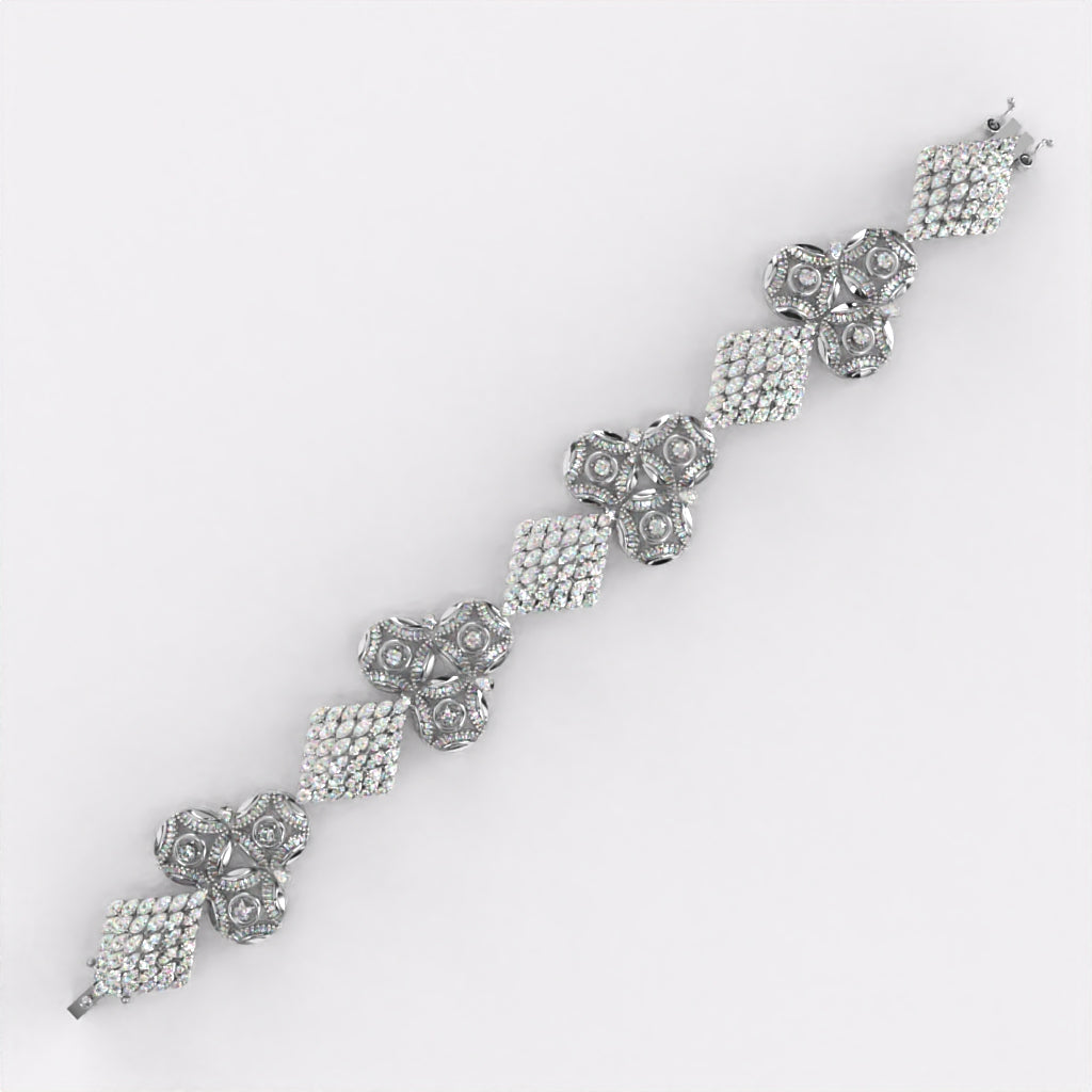 Blossom Cluster Diamond Bracelet