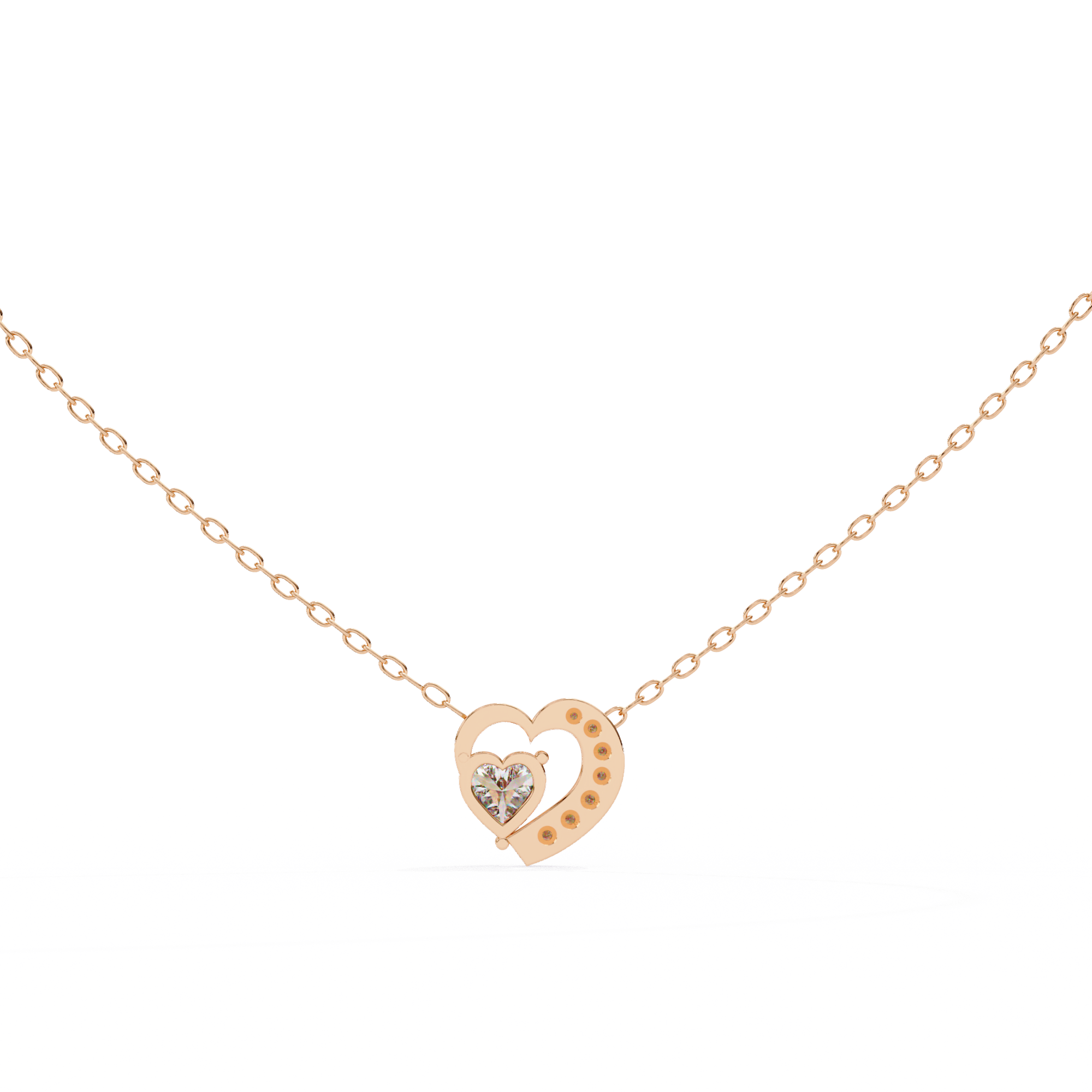 Hanging Heart Diamond Pendant