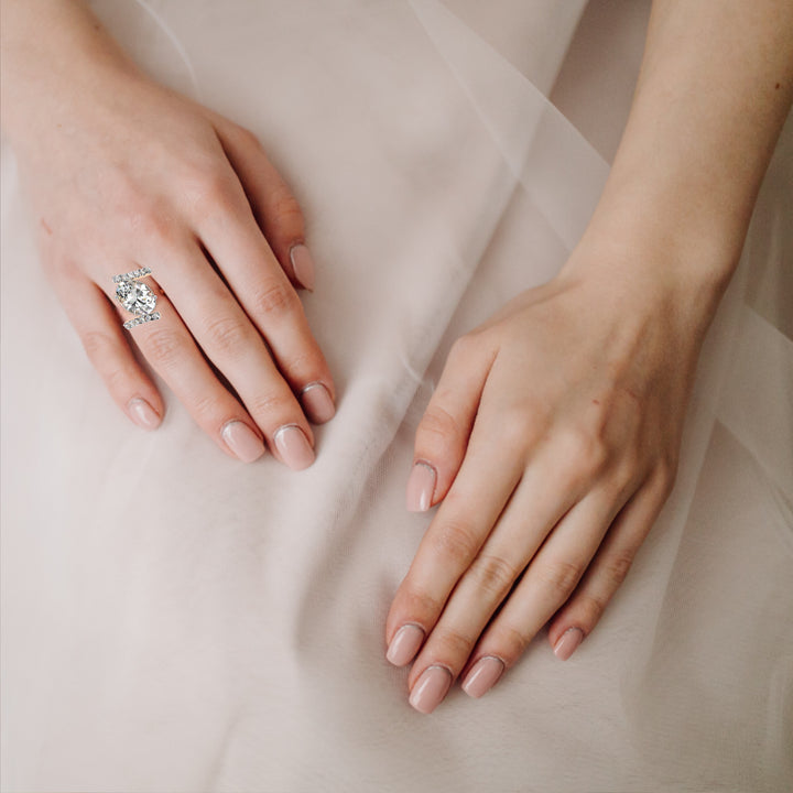 2.25 Carat Embellished Oval Ring
