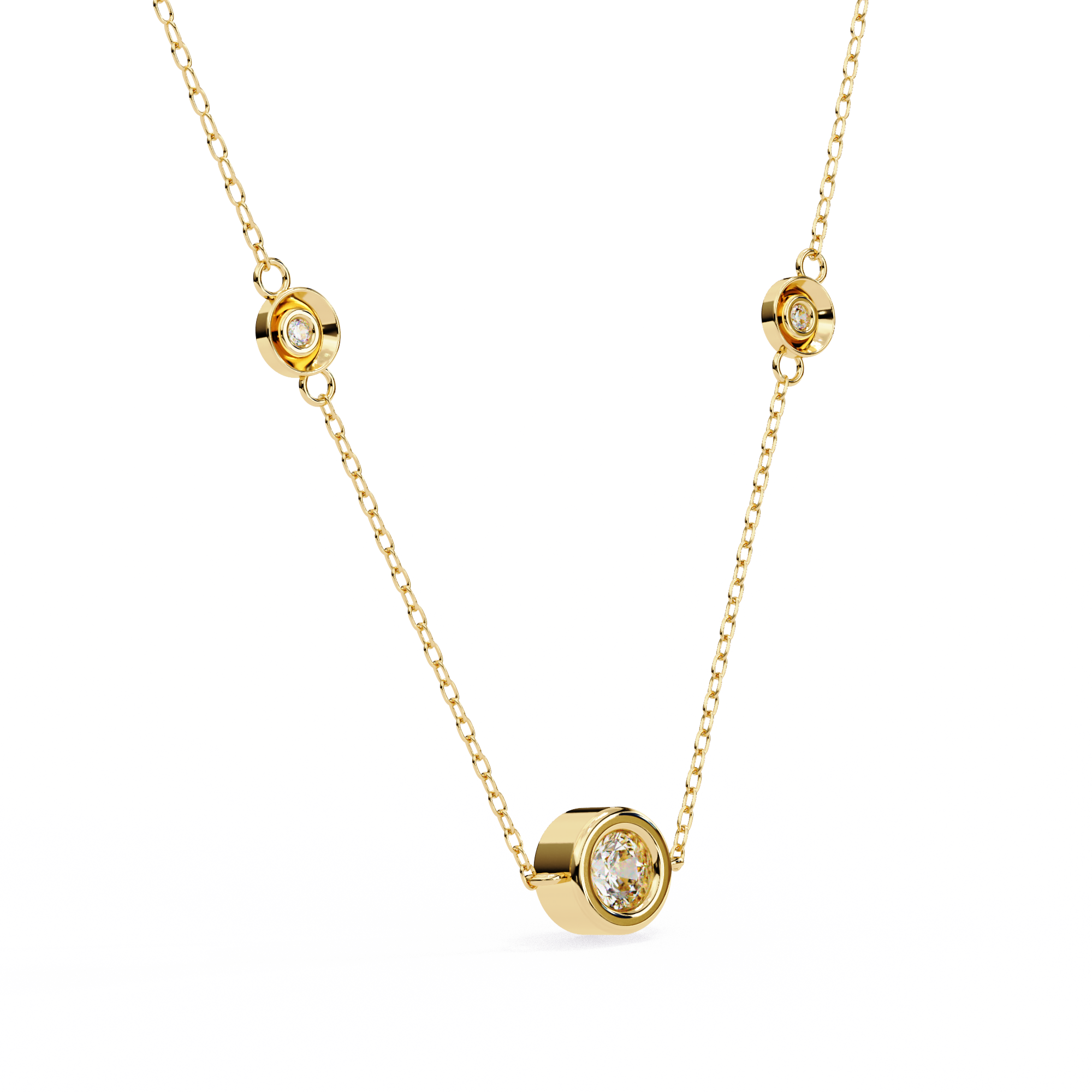 Minimal Abstract Diamond Pendant