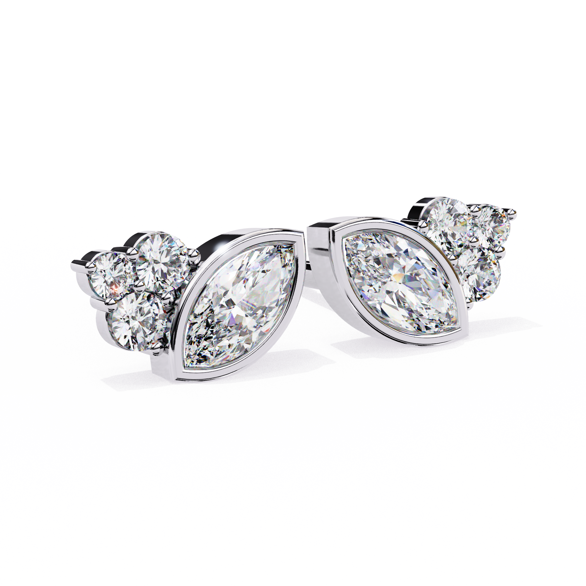Fiery Diamond Studs