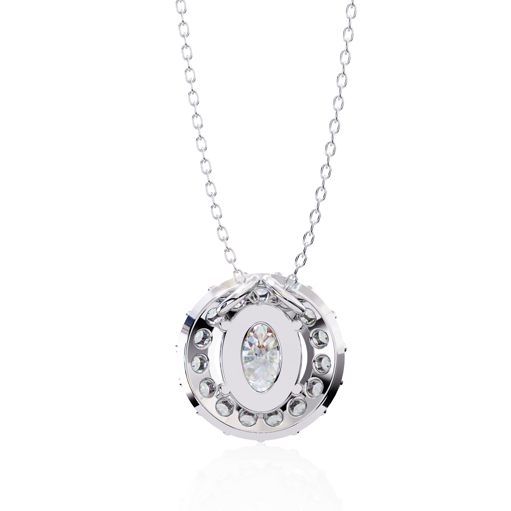 Pretty Oval Diamond Pendant