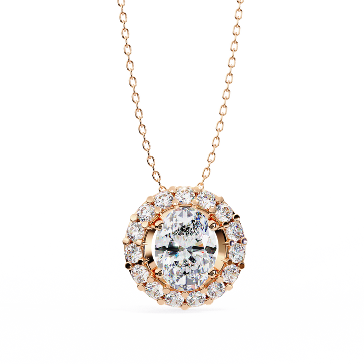 Pretty Oval Diamond Pendant
