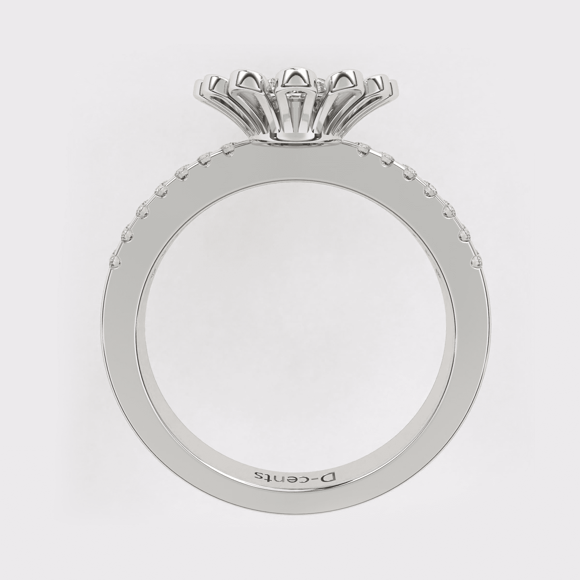 Gold Sunflower Diamond Ring