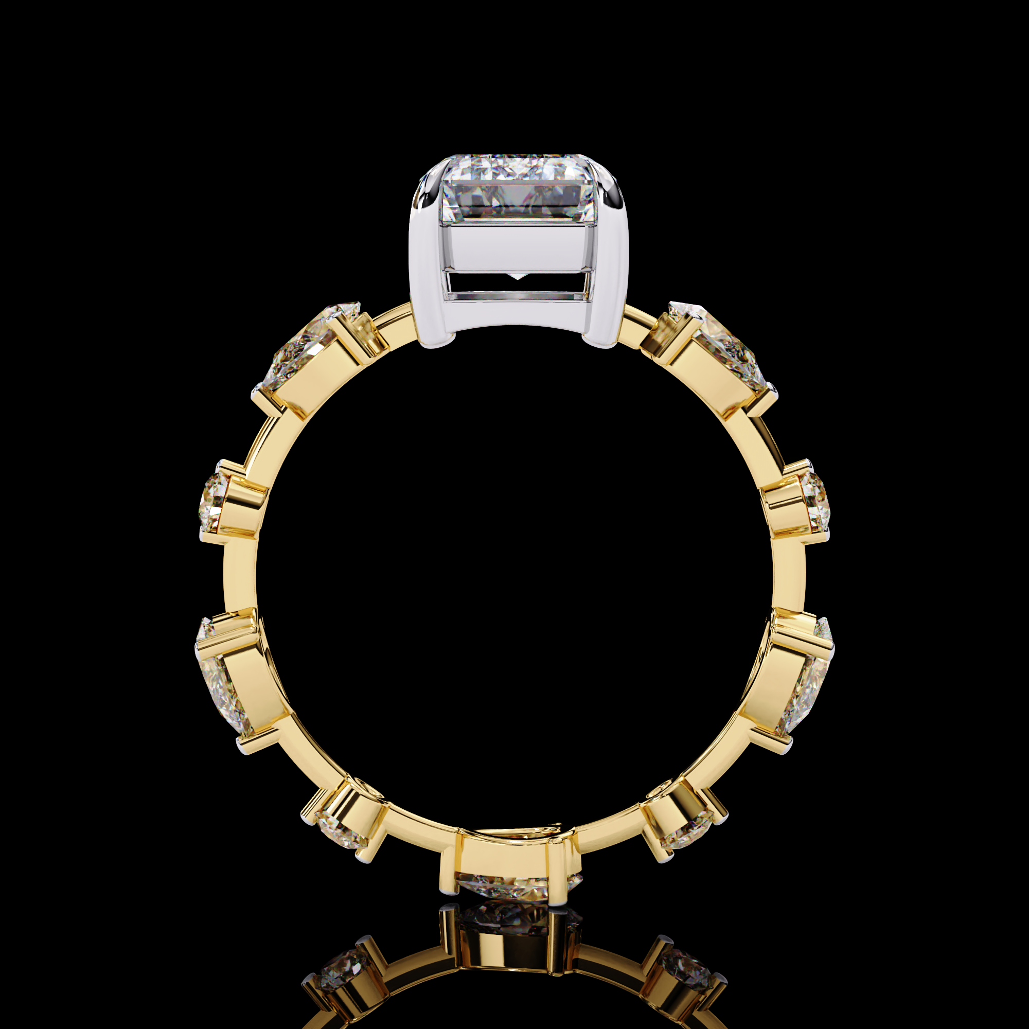 Lab Grown Emerald Cut Diamond Ring