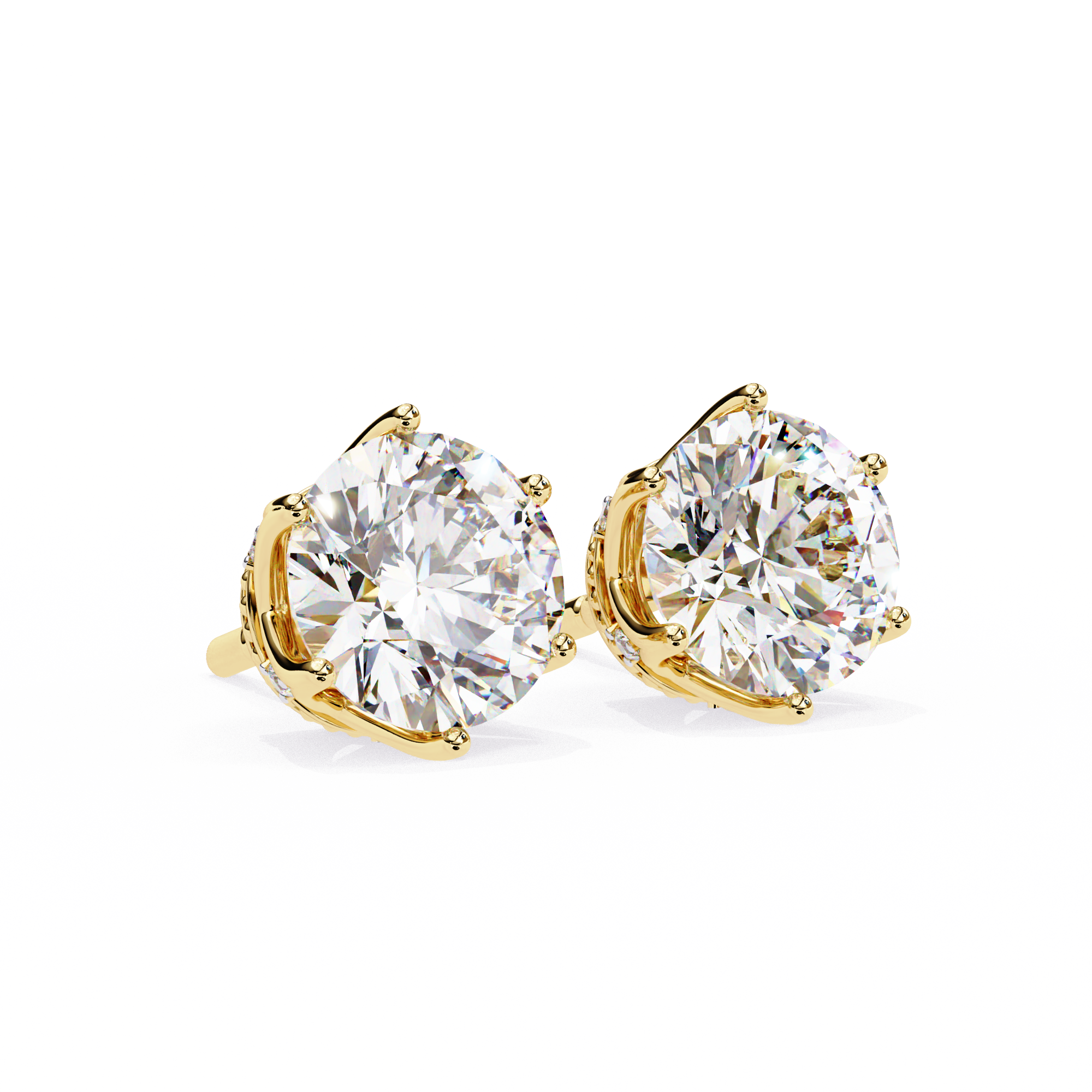 Adorable Daisy Round Diamond Studs