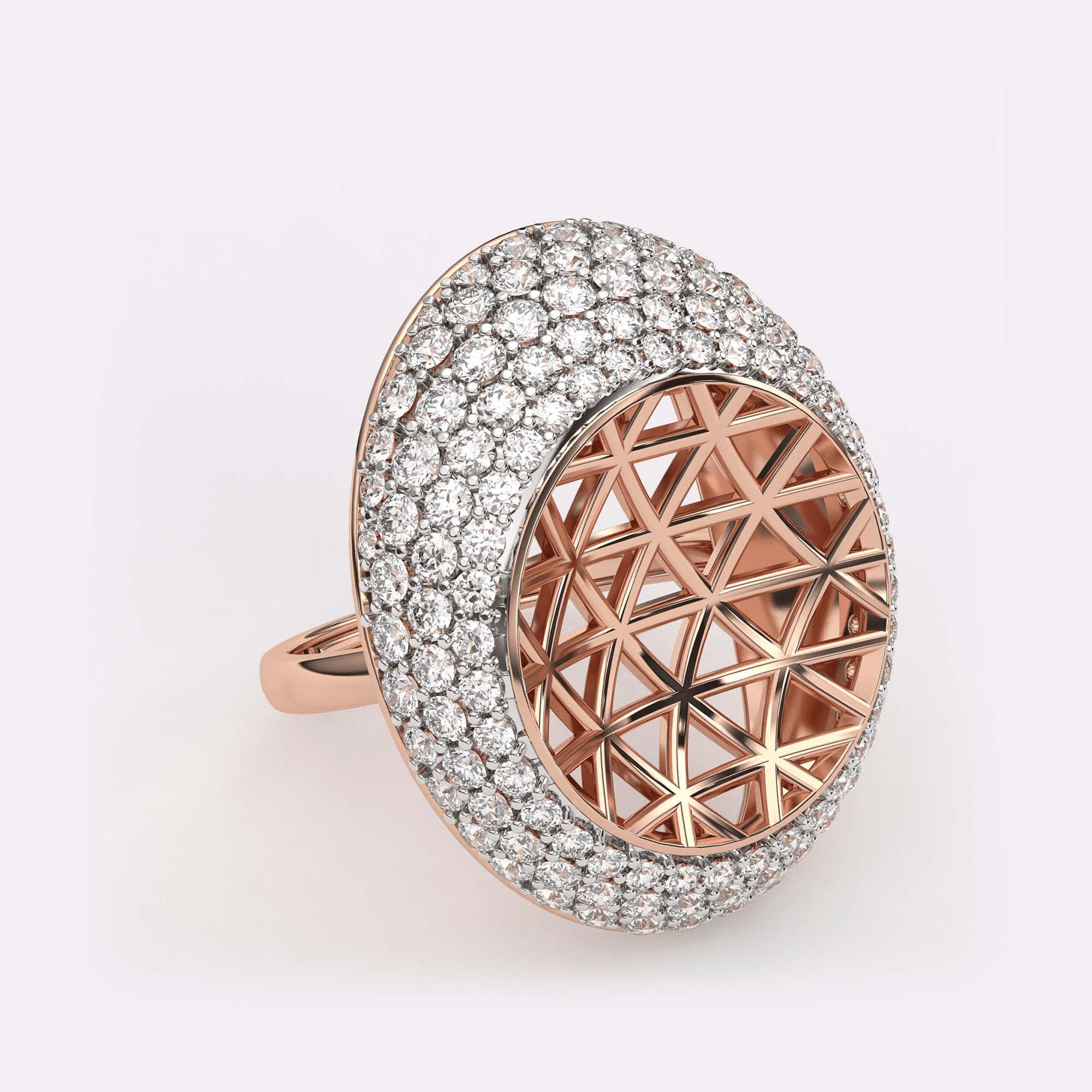 Half Dome Diamond Ring