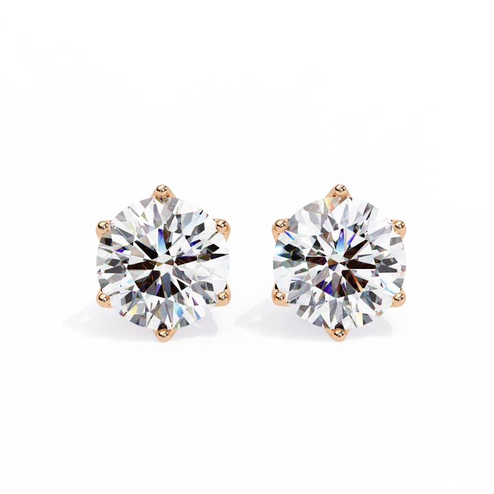 Adorable Daisy Round Diamond Studs