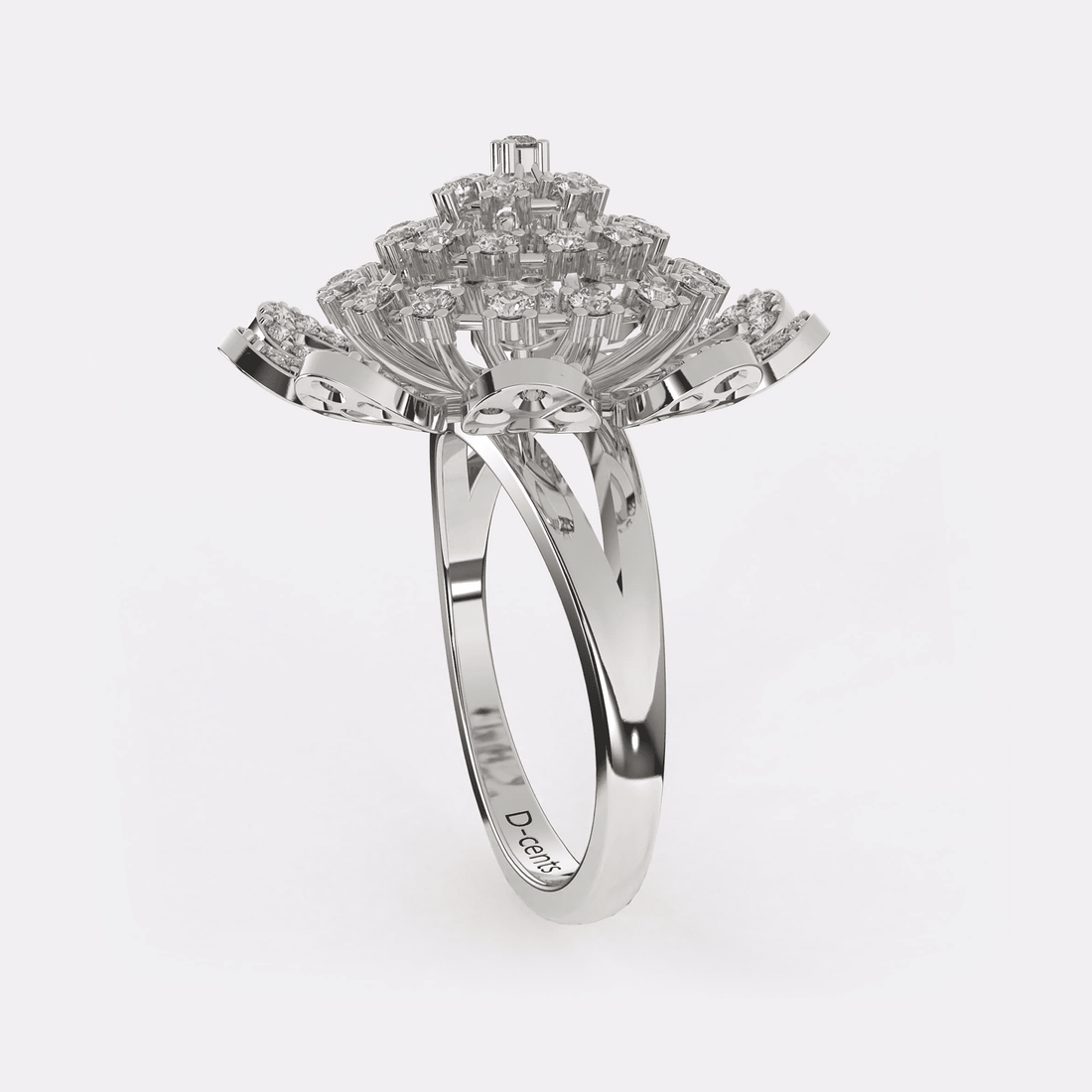 Heavenly Large Diamond Cocktail Ring