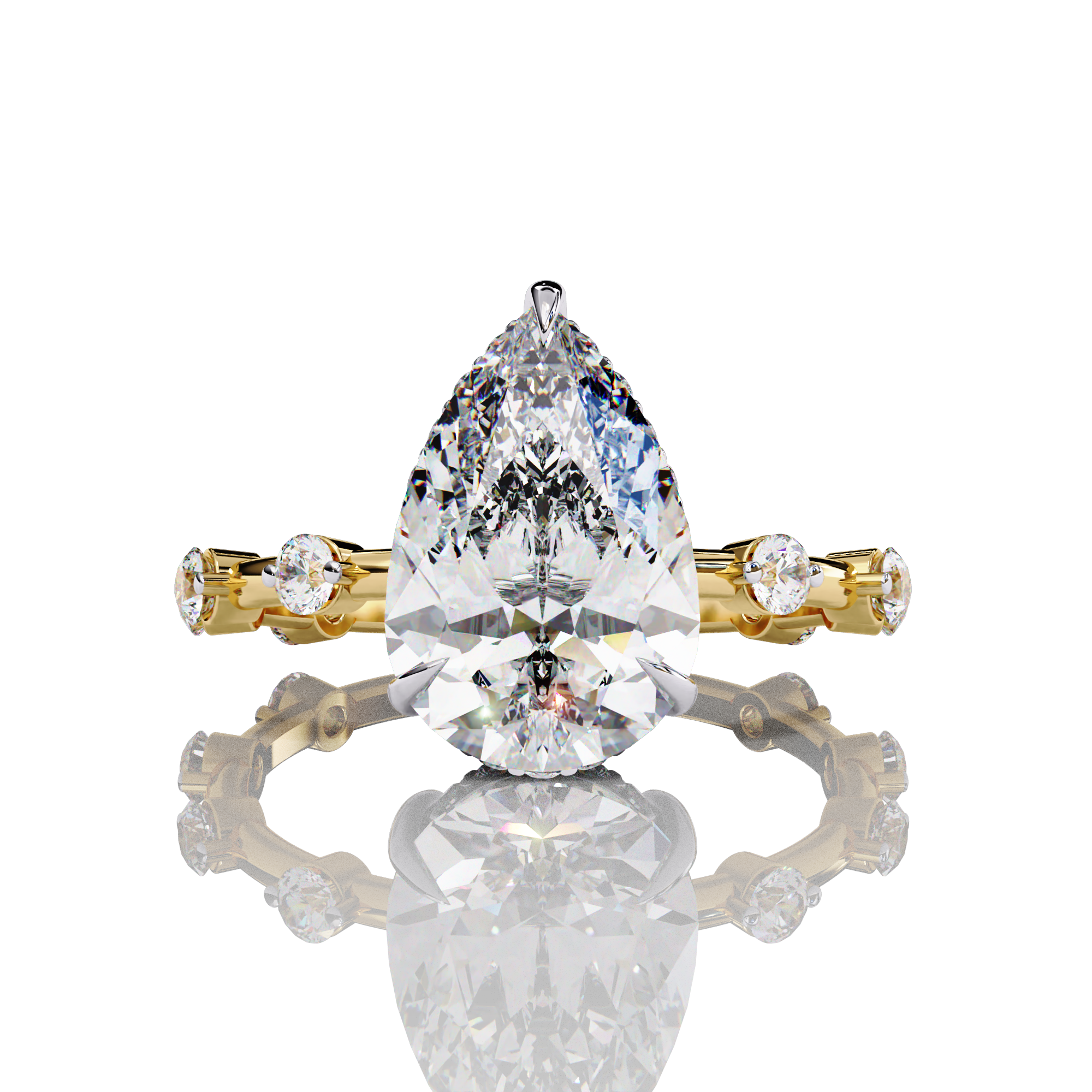 3 Carats Pear Shape Solitaire Ring4