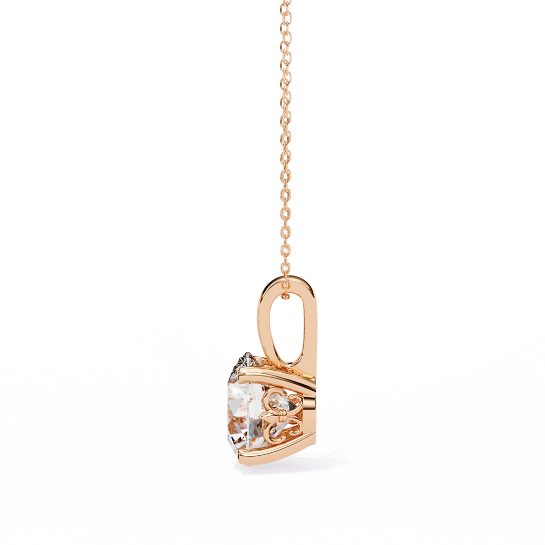 3 carats Cushion Diamond pendant