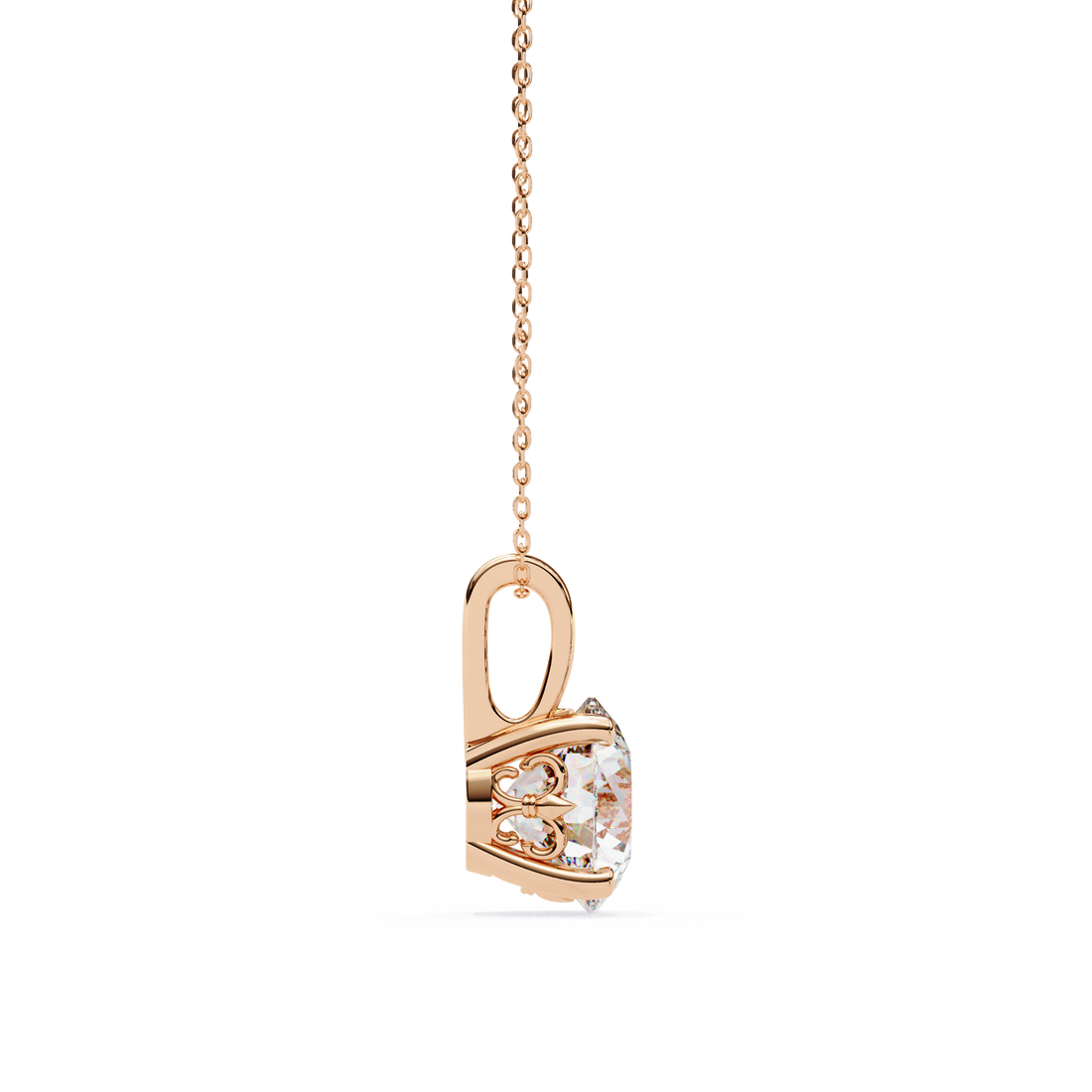 3 carats Cushion Diamond pendant