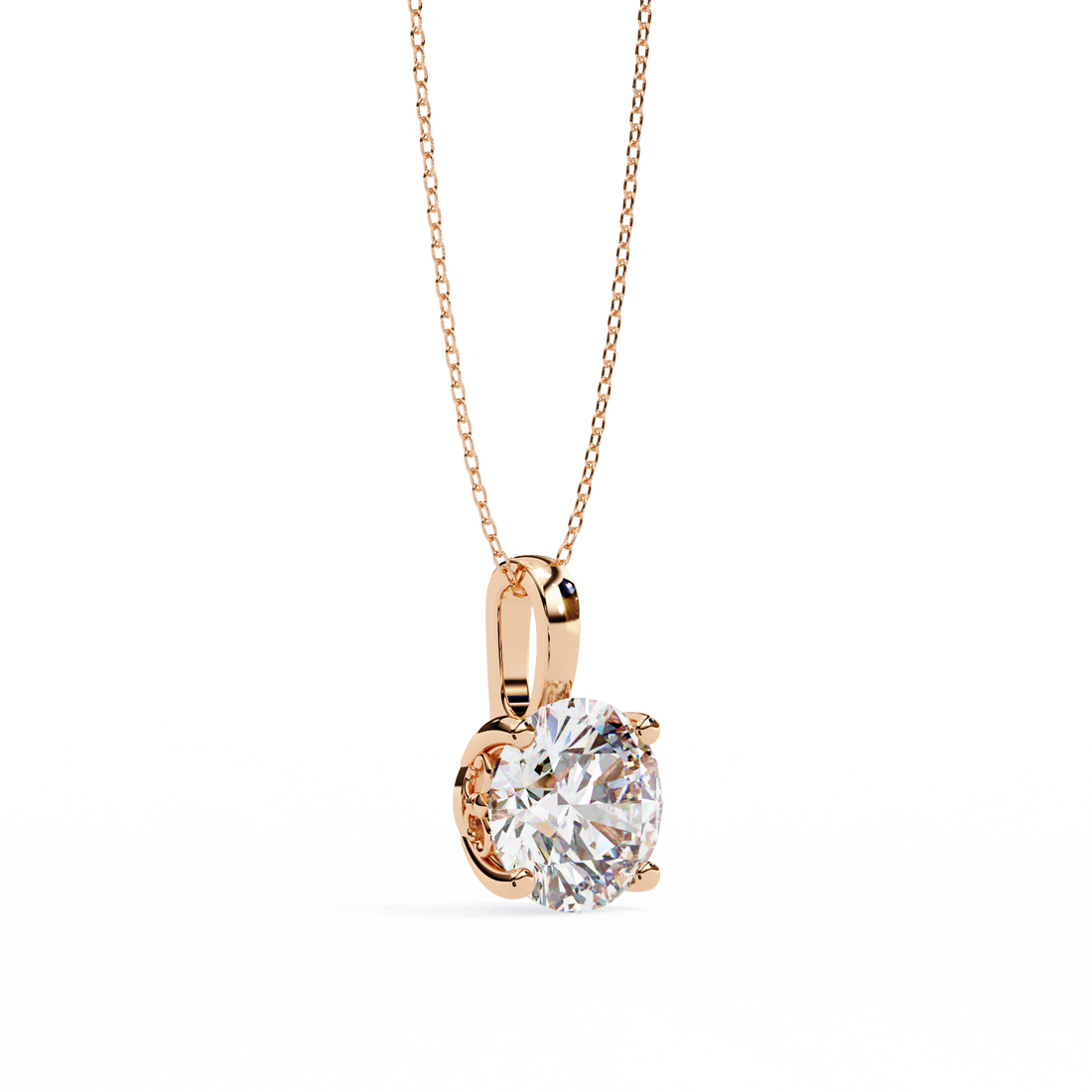 3 carats Cushion Diamond pendant