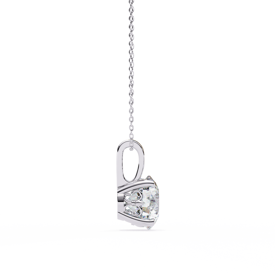 3 carats Cushion Diamond pendant