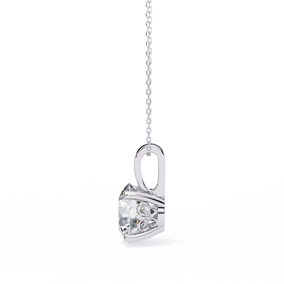 3 carats Cushion Diamond pendant