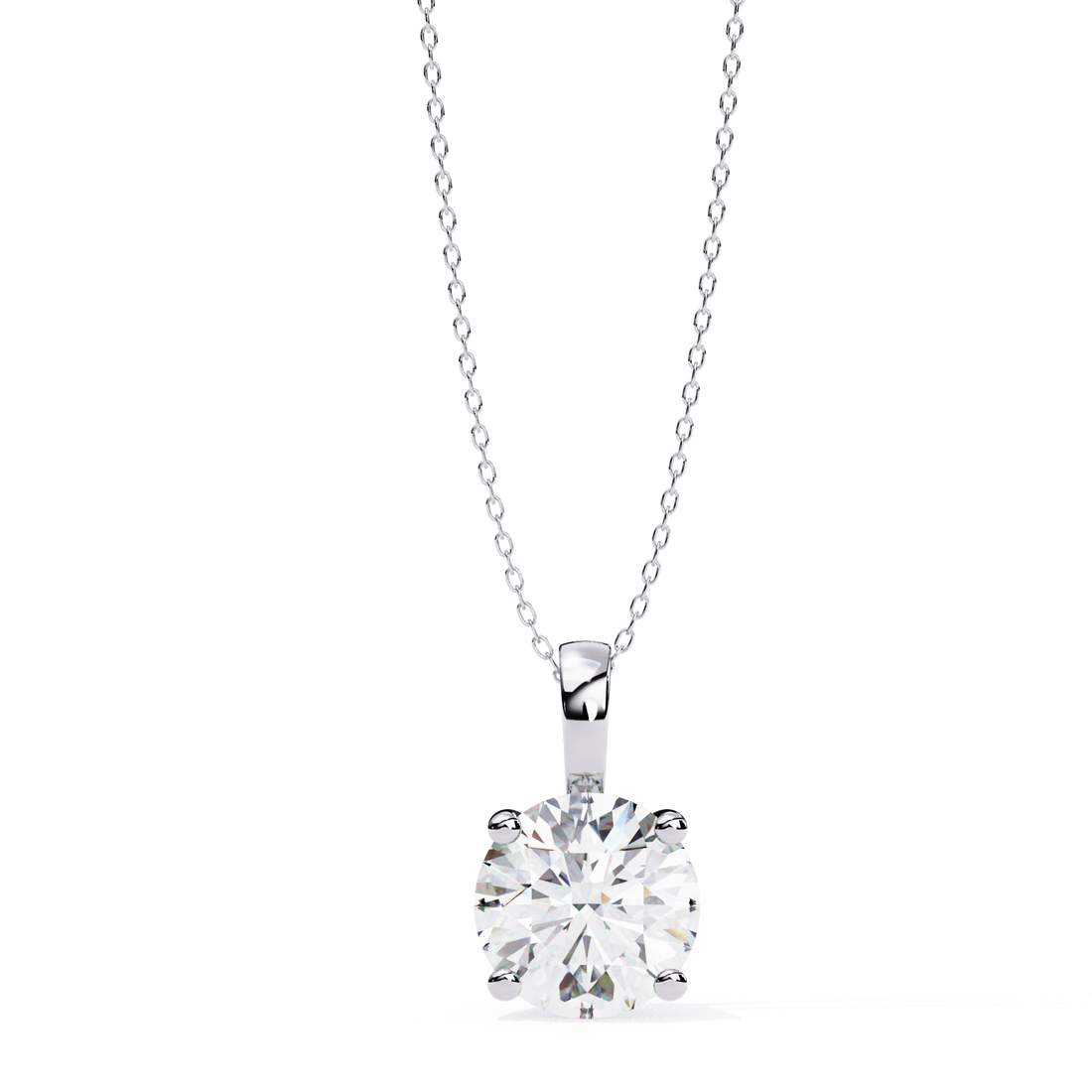 3 carats Cushion Diamond pendant